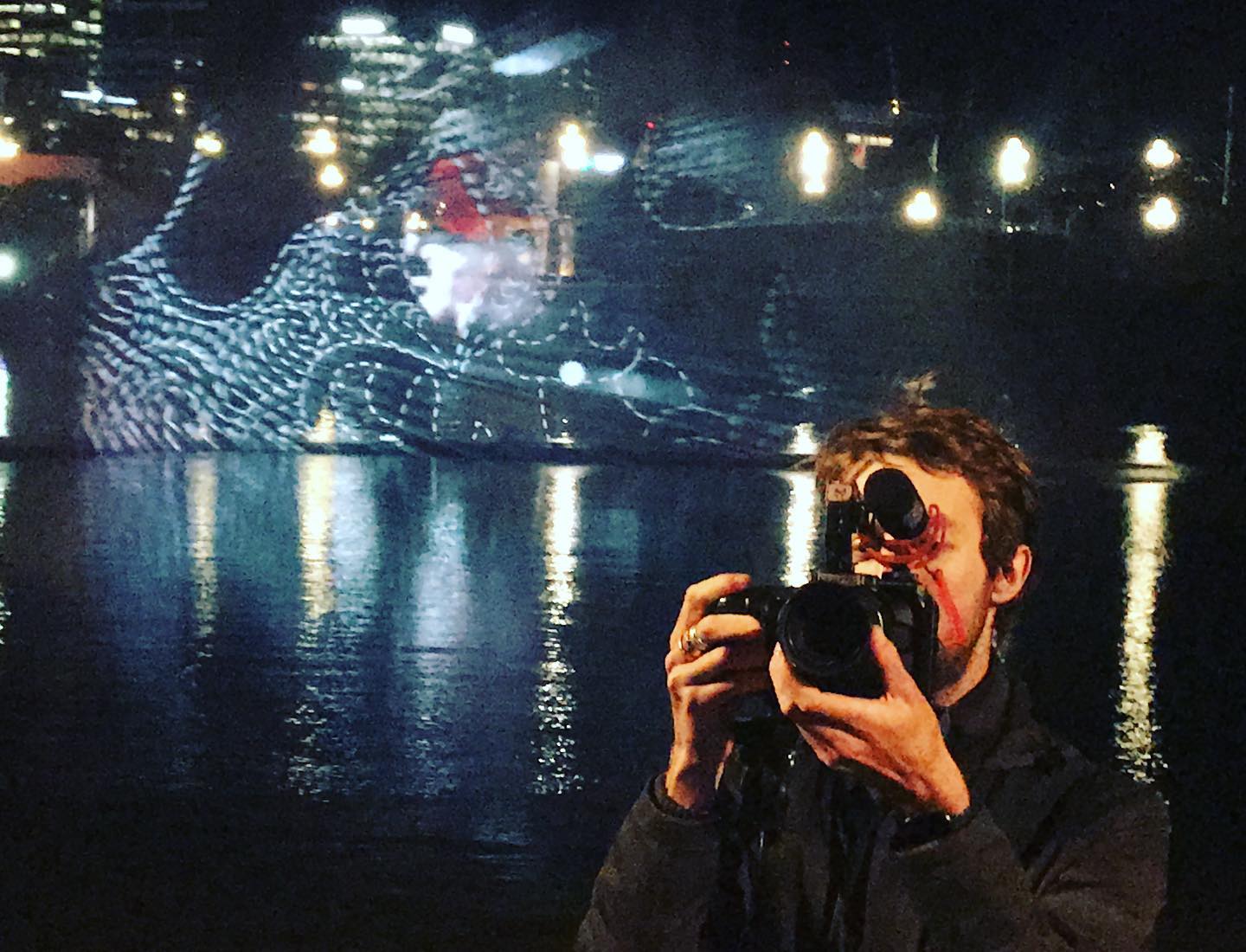 Covering #manamoana for @storybox_nz a pleasure as always. Running around with the #blackmagicpocketcinemacamera if your in #wellington the. Go check it out, night time at the lagoon for the next few nights.