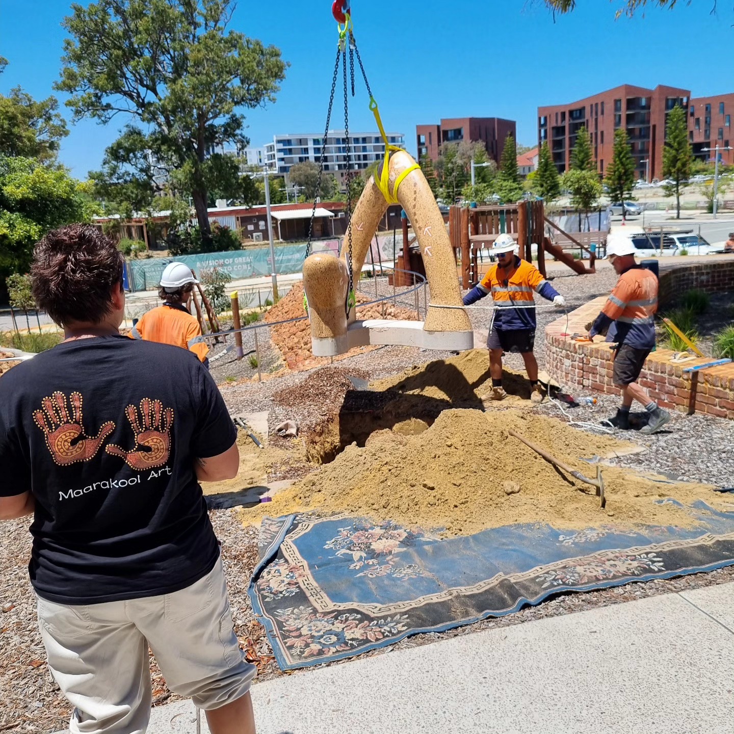 Public art in the making β¨πͺ
Earlier this year, Mel watched her sculpture being installed at Montario Quarter β a piece honouring the deep connection to land and the history of the area.
From concept to completion, Mel was proud to walk alongside every stage of the journey, seeing her vision come to life in the community π€πβ€οΈ
#publicart #art #sculpture #aboriginalart #aboriginalartist #noongarart #noongarartist #behindthescenes #artinstallation
