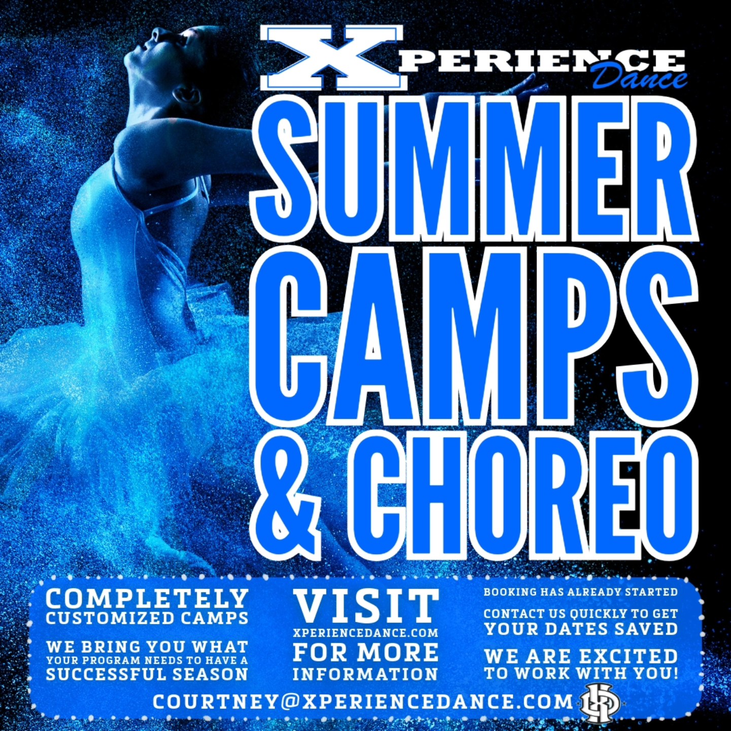 Making plans to up your game next season? Wanting to work with a company that genuinely cares about seeing your program grow? Looking for a new xperience for your dancers? We want to talk to you about what we can do for you and your team! Reach out for choreography, camps, training, and more!
Email Director Courtney at Courtney@xperiencedance.com with any questions or to discuss potential services!
#choreography #camps #clinics #collegiatedanceteam #choreographer #contemporarychoreography #competitionchoreography #creative #collegiatedance #choreo #danceclinics #danceteam #dancers #dances #danceteamchoreography #dancer #dancestudio #dancerslife #dance #pomchoreography #jazzchoreography #lyricalchoreography #dancetraining #dancetechnique #XperienceDance