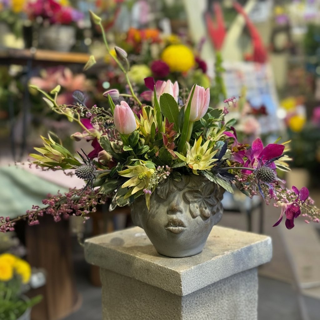 Ever seen a vase smile back at you? This was a favorite of ours!!
Ready to make your space pop? Stop in or call to order your own one-of-a-kind creation!
#flowerpower #localflorist #downtowntraversecity 🌸✨
https://flowerstationtc.com