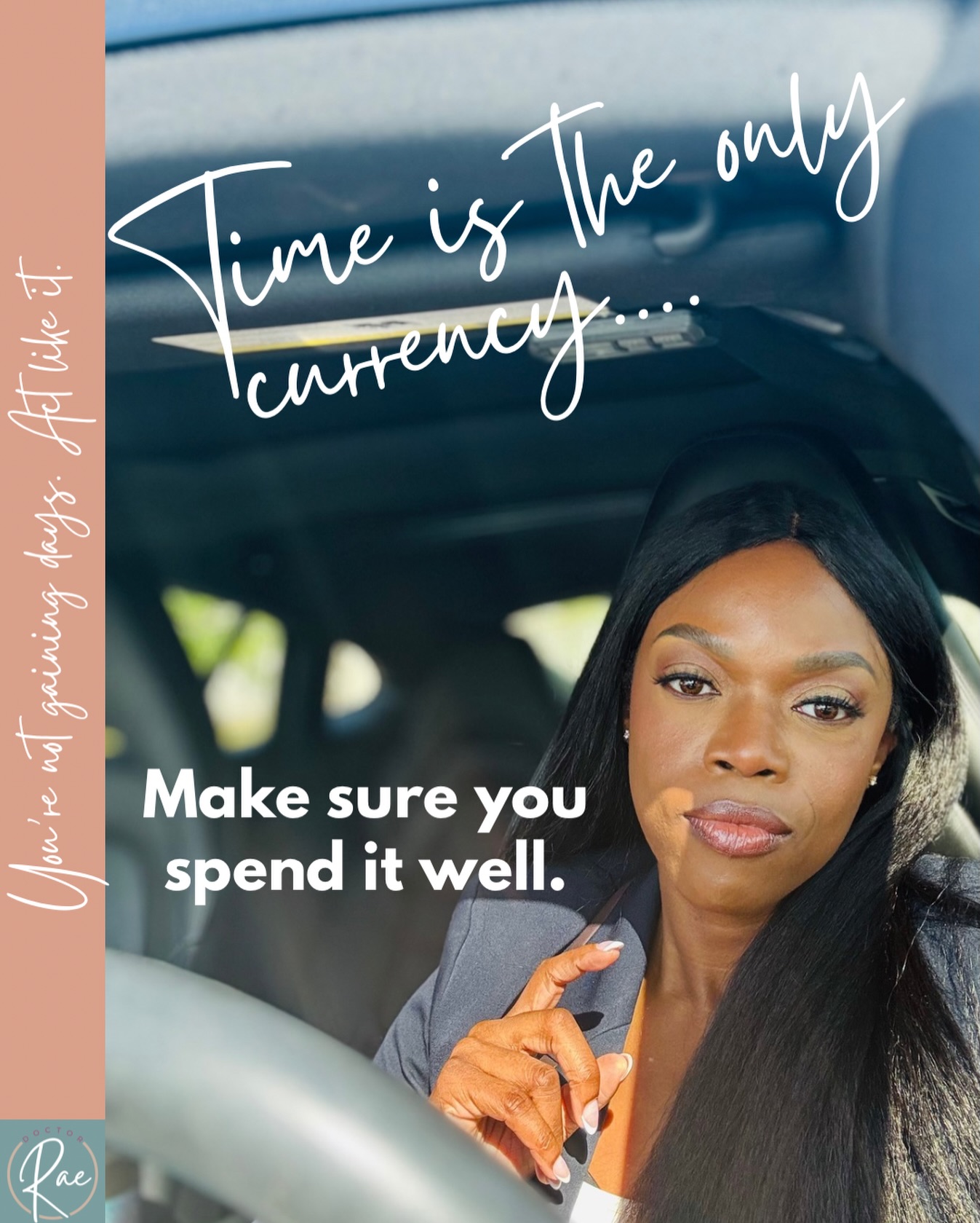 One day it hits you—
life is short, and your days are numbered.
Usually this realization arrives between a random ache that makes you nervous, or learning about the illness of someone “too young to die,” or simply realizing how quickly time flies.
Each day isn’t a bonus day.
It’s one less day.
Not to be dramatic… just factual.
We’re all out here living with an invisible clock.
No countdown app. No low-battery warning.
Just vibes and time quietly doing its own thing in the background.
And once that really sinks in,
you start moving differently.
Less people-pleasing.
Fewer “sure, I guess.”
More naps. More laughs. More intentional, meaningful relationships and experiences. More choosing what actually matters.
Because time is the one thing you don’t get refunded.
So spend it wisely—
and maybe don’t waste it on things
that won’t matter by next Tuesday. ⏰🤔💐
-Dr. Rae