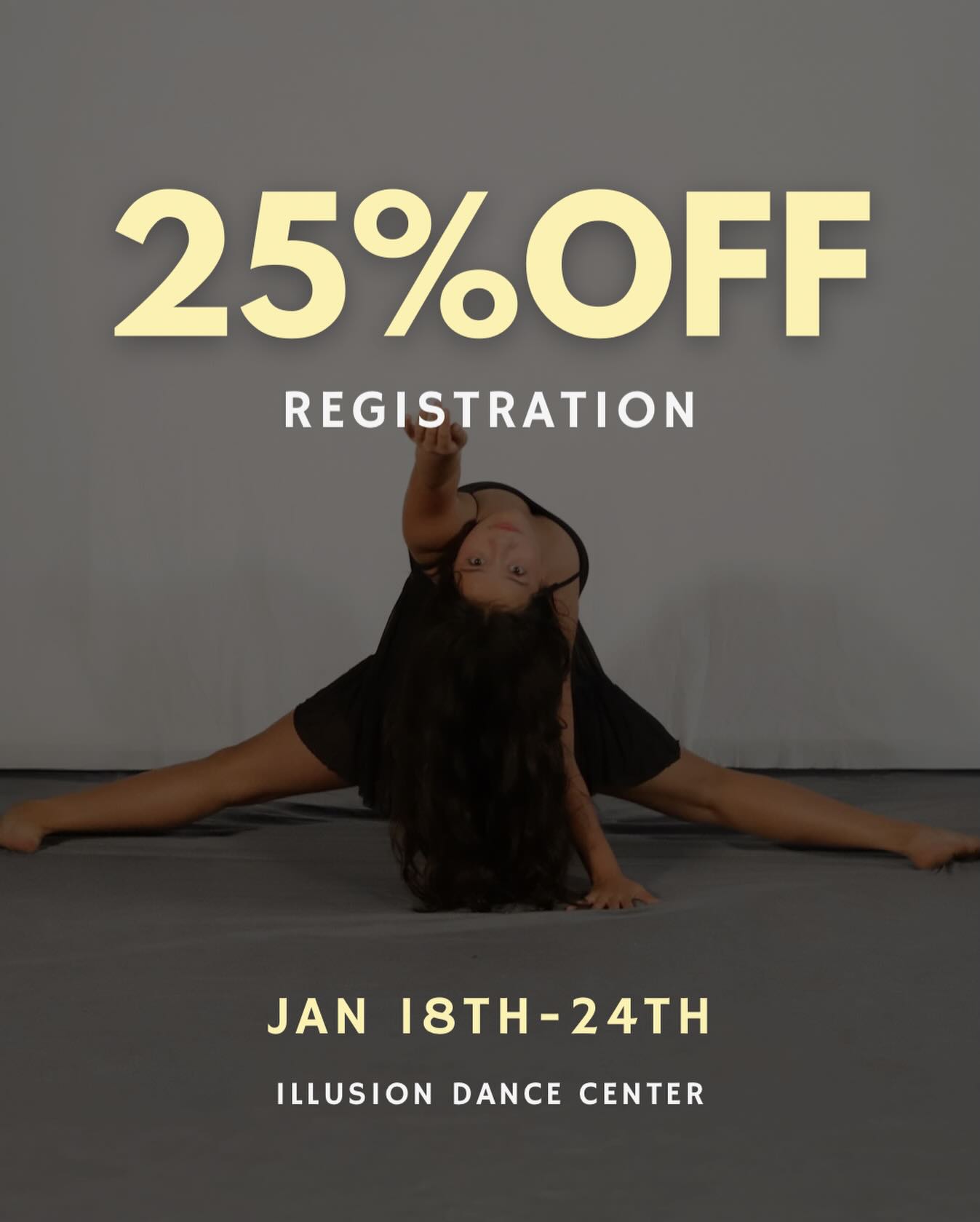 25% OFF Registration this week⭐️
Contact the studio to sign-up or use the promo code 250FF_2026 for online registration!
