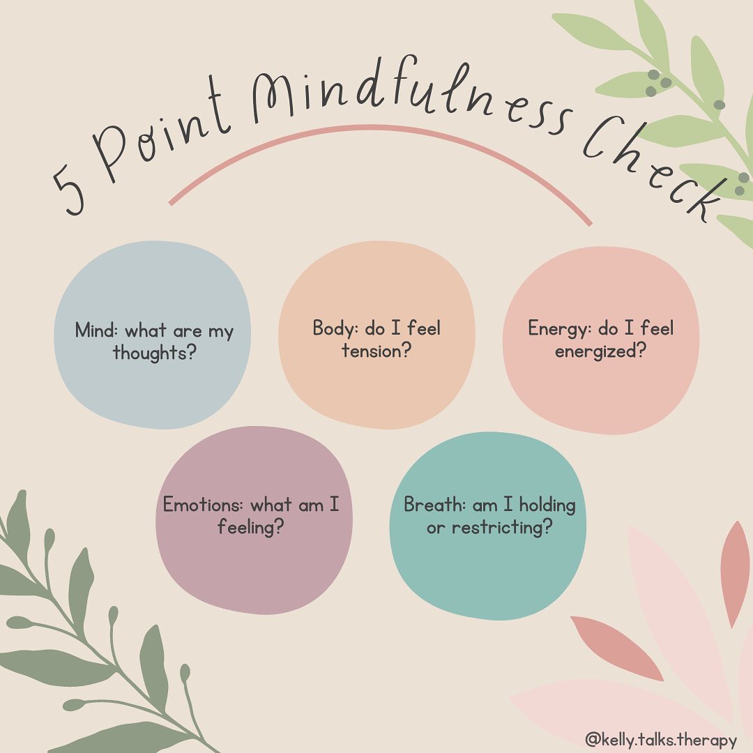 A simple mindfulness practice with 5 points of interest - mind, body, energy, emotions and breath. Tune in to yourself and discover how you’re feeling moment to moment ✨