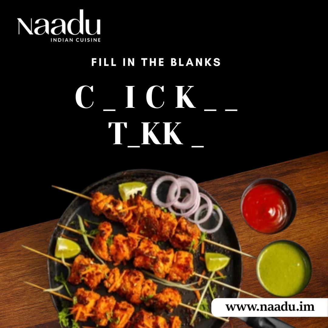Fill it. Guess it. Crave it.
A classic that never disappoints.
https://www.naadu.im/
#NaaduFlavours #IndianCuisine #ChickenTikka #FoodieDelight #spicygoodness