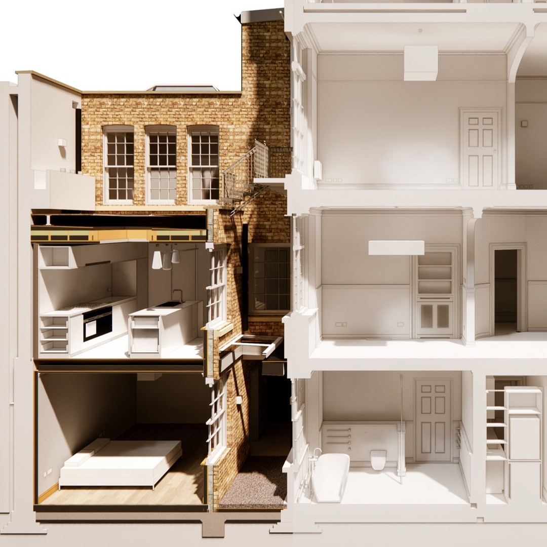 Our BIM model for a Listed townhouse that we recently completed for an art collector whose home in Westminster we carefully restored and extended.
The digital model was great for explaining the development to the client and contractor and for coordinating construction in such a tight space.
#urbansurgery #bim #bimmodel #listedbuilding #holtarchitecture