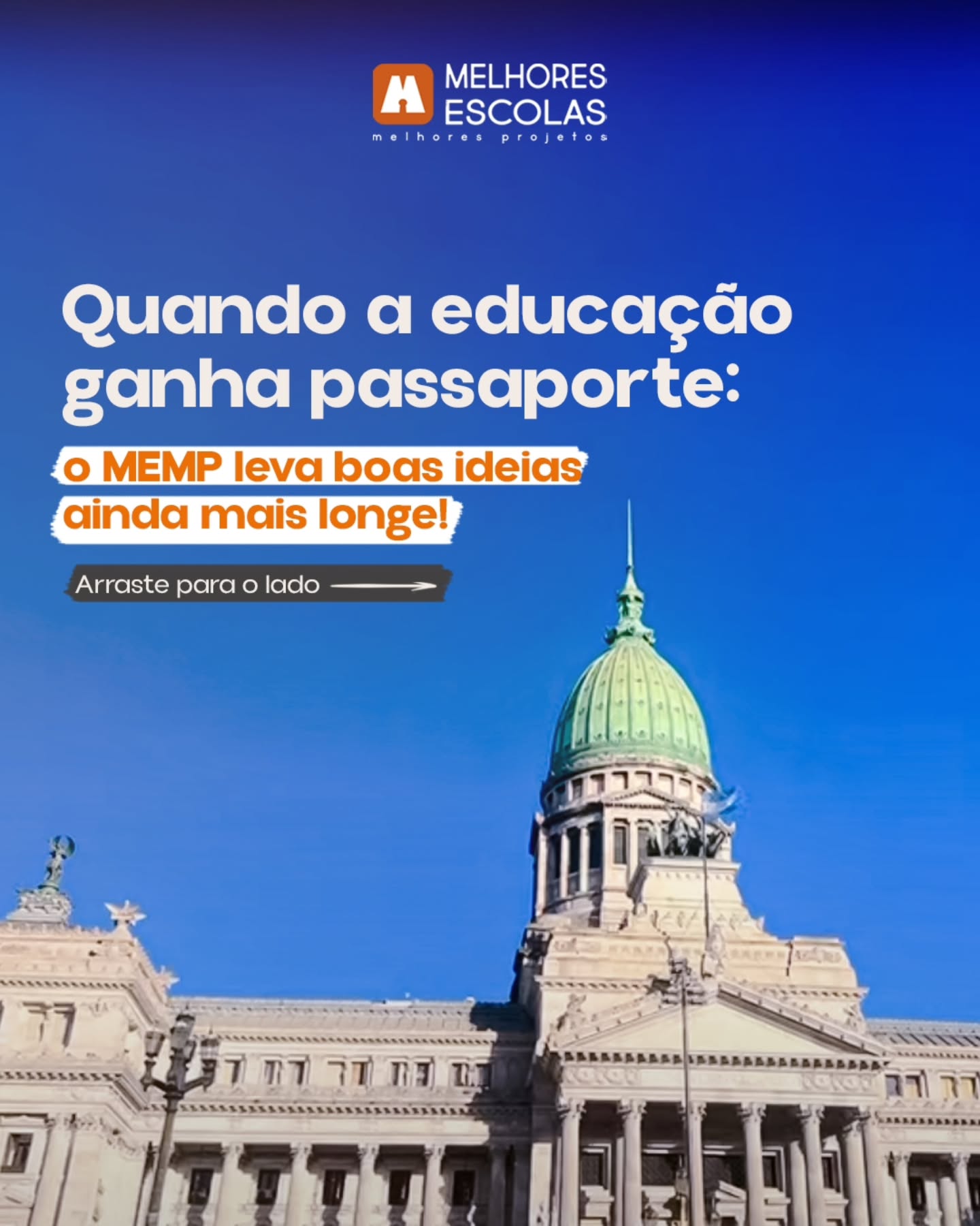 Quando a educação ganha passaporte, as ideias viajam longe. 🌎✈️
No MEMP, o vencedor vive uma experiência única em Buenos Aires, conhecendo de perto escolas que transformam o ensino com práticas inovadoras.
Mais do que uma viagem, é um mergulho em novas formas de aprender e ensinar.
Inspire-se e se inscreva no MEMP. Link na bio!
#MEMP2025 #EducaçãoTransformadora #InovaçãoNaEducação #BuenosAires #MelhoresEscolasMelhoresProjetos