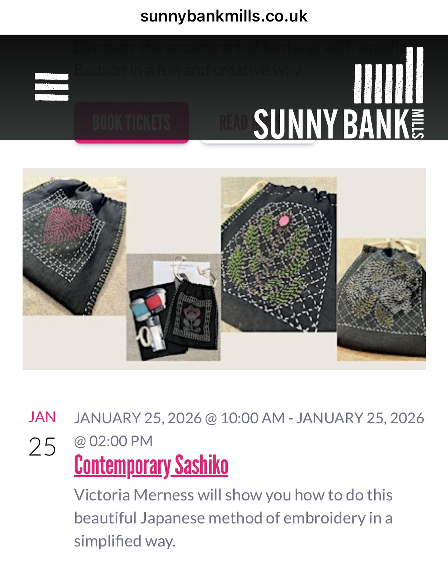 I'll be @sunnybankmills for this workshop on Contemporary Sashiko, which includes one of four of my new designs, and you will have the full kit to work on, and to take away with you.
Go to the Sunny Bank Mills website for more details and to book your place.
It's a great venue, home to @britishsewingbee
#sunnybankmills #farsley #sashikoworkshop