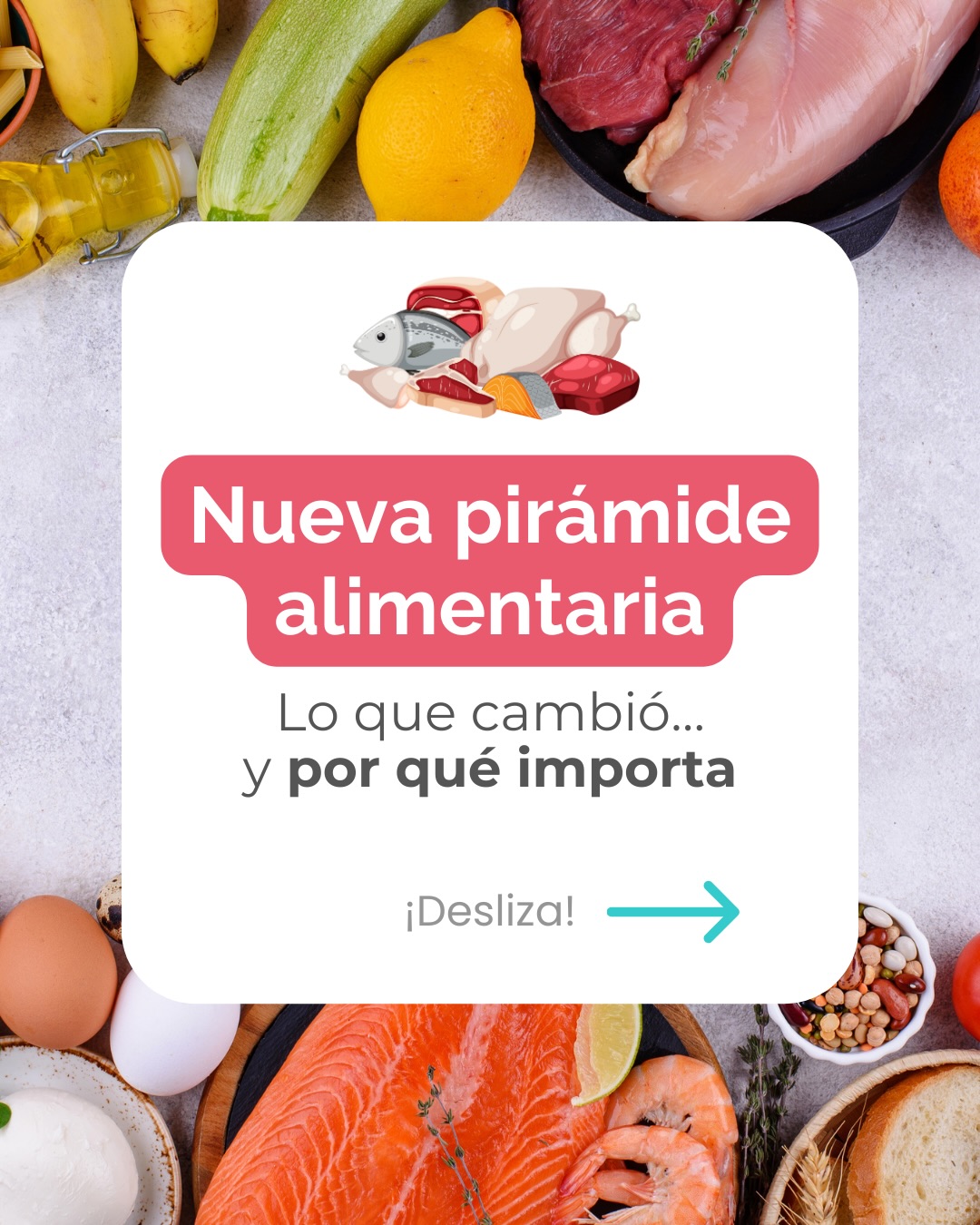 🍽️ La forma de entender la alimentación cambió… y la pirámide también.
Durante años nos enseñaron una pirámide donde la base eran los carbohidratos refinados.
Hoy, la evidencia nos muestra algo distinto: la pirámide se invirtió 🔄
El nuevo enfoque pone en la base alimentos reales, frescos y mínimamente procesados, y deja los productos ultraprocesados para un consumo ocasional.
No se trata de prohibir, sino de priorizar mejor.
✨ La nueva pirámide no habla de dietas estrictas, habla de hábitos sostenibles, flexibles y adaptados a la vida real.
📌 Guarda este post para tenerlo presente cuando planifiques tus comidas. ¿Habías visto esta nueva forma de entender la pirámide alimentaria?
#nutricionreal #piramidealimentaria #alimentacionsaludable