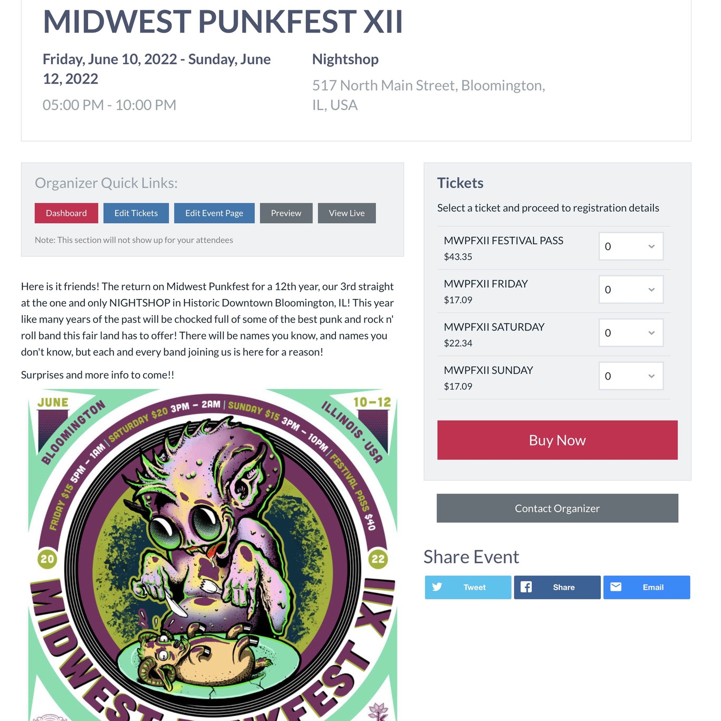 GET DEM TICKETS YALL! Do not miss out on the triumphant return of MWPF to @nightshop517
https://mwpf.ticketbud.com/mwpfxii