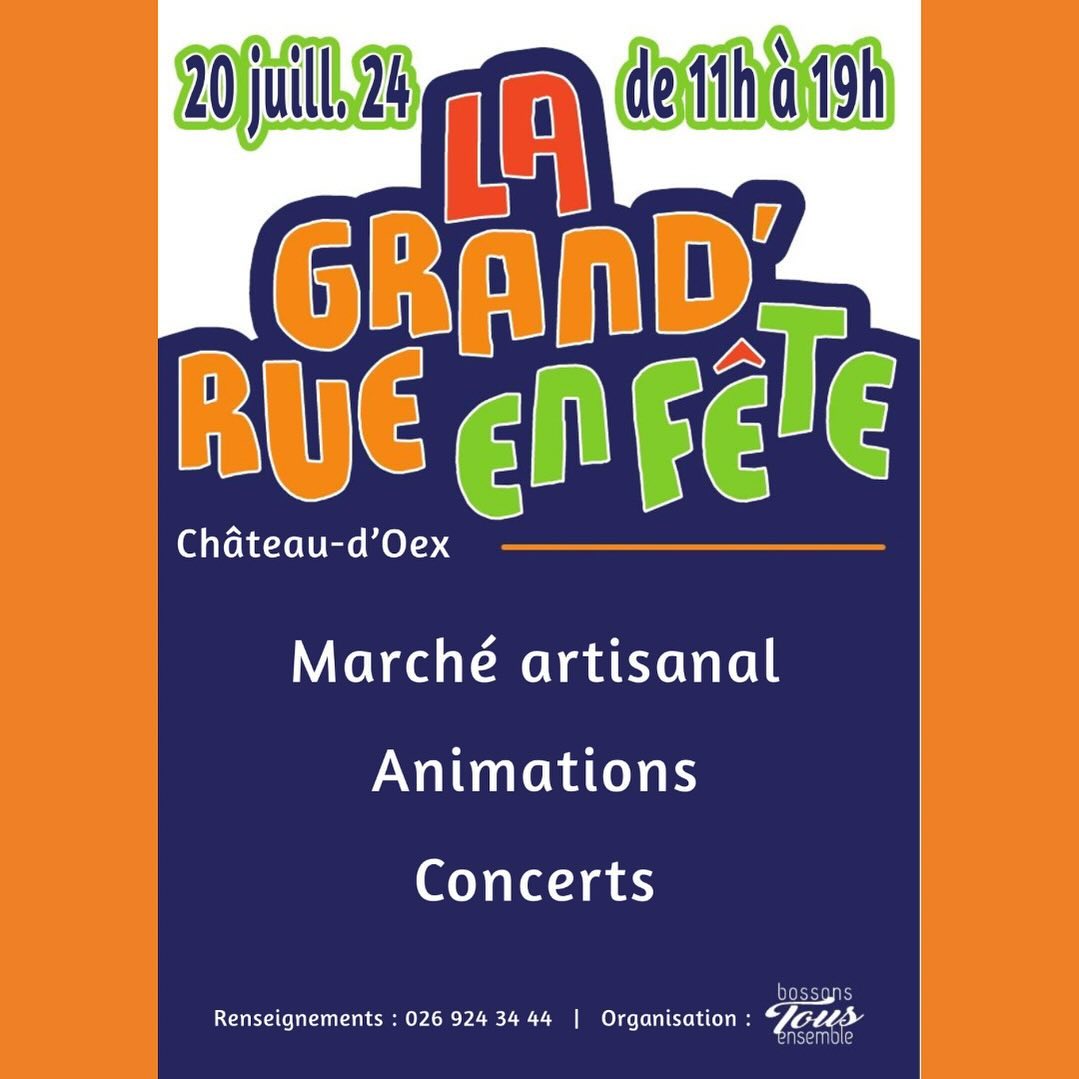 3ème édition de la Grand' Rue en Fête ! ⭐️Nous vous attendons tous le samedi 20 juillet au centre du village ! 🎉 Au programme : exposants, château gonflable, animations et concert. ❗️Il reste encore des places disponibles pour les stands. N'hésitez pas à vous inscrire sur notre site internet ! 😁