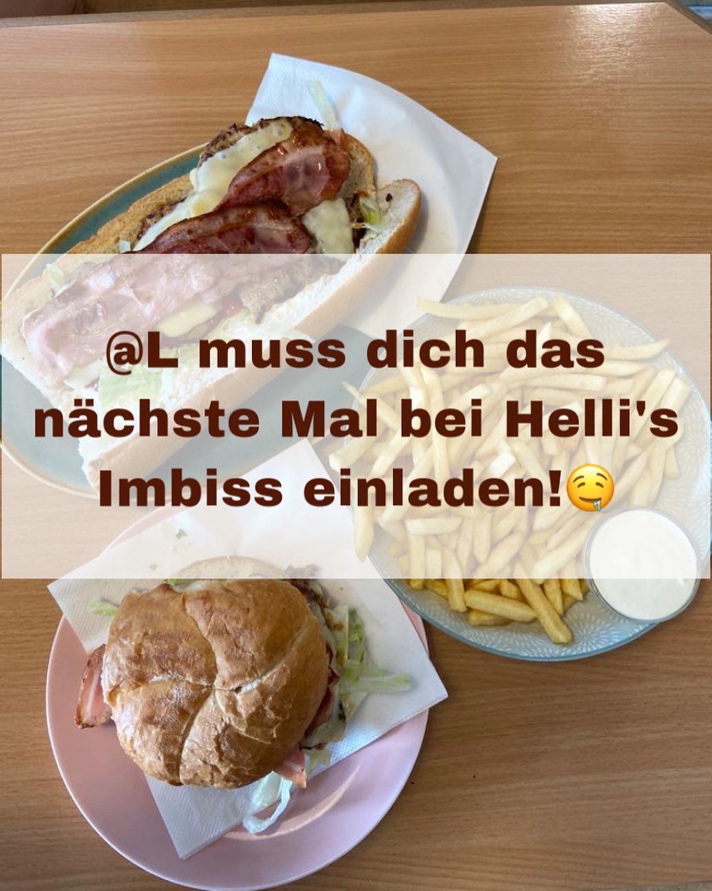 Wer lädt dich das nächste Mal auf Helli‘s ein?😋🤤 #hellisimbiss #foodlove #hungry