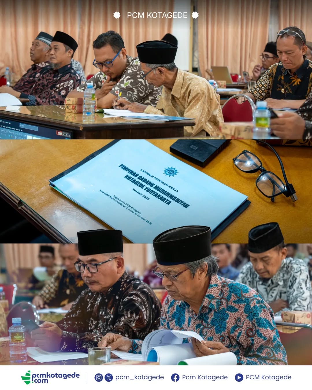 Pimpinan Cabang Muhammadiyah (PCM) Kotagede telah menyelenggarakan Rapat Kerja Tahun 2026 di Aula SMK Muhammadiyah 3 Yogyakarta, Ahad (18/1).
Kegiatan diikuti unsur Pimpinan Harian, majelis dan lembaga, pimpinan organisasi otonom (Ortom) tingkat cabang, serta pimpinan Amal Usaha Muhammadiyah (AUM) Kotagede.
selengkapnya di pcmkotagede.com
_____
website : pcmkotagede.com
Facebook : Pcm Kotagede
Instagram : pcm_kotagede
X : Pcm kotagede
Youtube : PCM Kotagede
© Majelis Pustaka dan Informasi PCM Kotagede
#muhammadiyah #pcmkotagede #rakerpim #kotagede #pcmkg2026