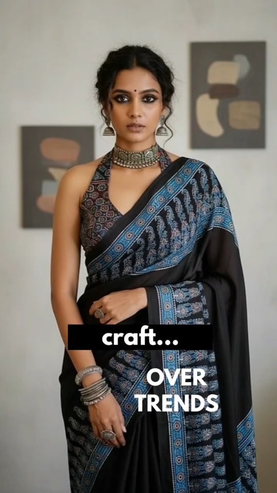 Not printed ❌ stamped by skilled ✋
Ajrakh in black—timeless, powerful, unapologetic.
Save this to remember the beauty of slow fashion.
#ajrakh #handblockprint #slowfashionindia #indiantextiles #reelvideos
