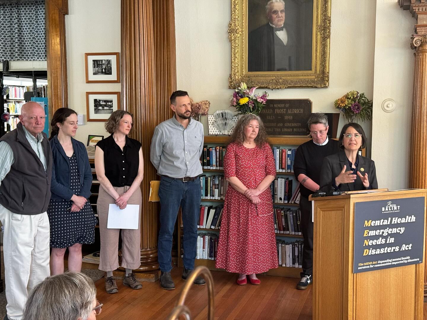 We were so happy to welcome Congresswoman @beccabalintvt to the library to discuss the MEND Act- the Mental Health Emergency Needs In Disaster Act. Thank you to Becca and all of the other local officials who visited the library to discuss this important subject for our community.