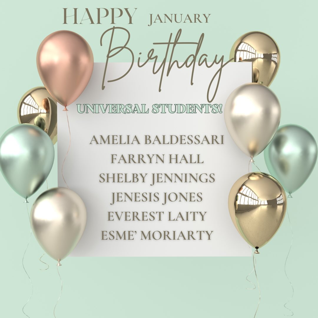 Happy Birthday to our January students! Wishing you have a special day!🎉🎂❤️