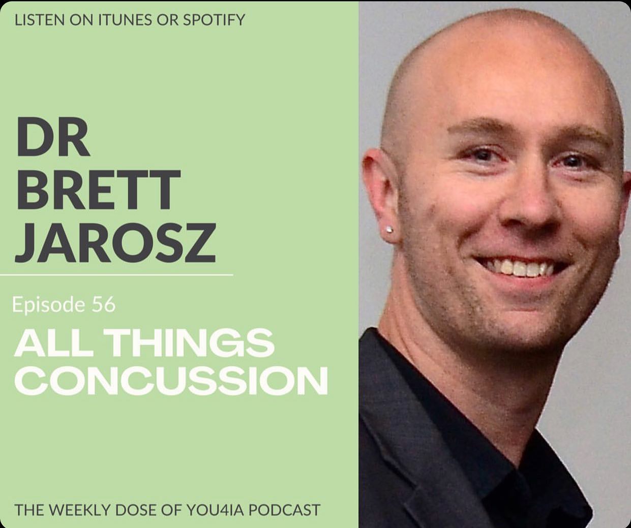 @brettjarosz recently had a conversation with Matthew Sipala of the @you4iahealth podcast about concussion.
For those interested, you can listen via the link:
https://open.spotify.com/episode/4mKxz4IGKHfmdYa4zhiElH?si=NfIkFLXmQ42HLb98IcLHbw
#concussion #sportsconcussion #concussionassessment #concussionmanagement #sportschiro #sportschiropractic #clinicalneuroscience #optimizesportschiropractic #you4iahealth #podcast #drbrettjarosz