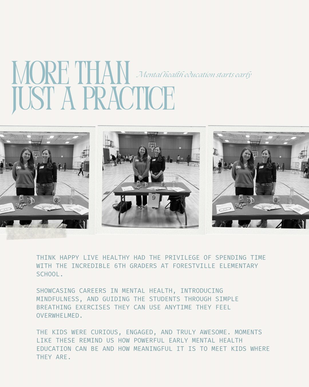 Mental health care doesn’t have to begin in a therapy room.
Sometimes it starts with early exposure, curiosity, and showing kids that caring for others can be a future path.
This is what it looks like when a practice becomes part of the community—and why outreach like this matters.
•
#ThinkHappyLiveHealthy #MentalHealthMatters #CommunityCare #MentalHealthEducation #MindfulnessForKids #SchoolOutreach #FutureInMentalHealth #MentalWellness #PreventativeCare #BeyondTheOffice