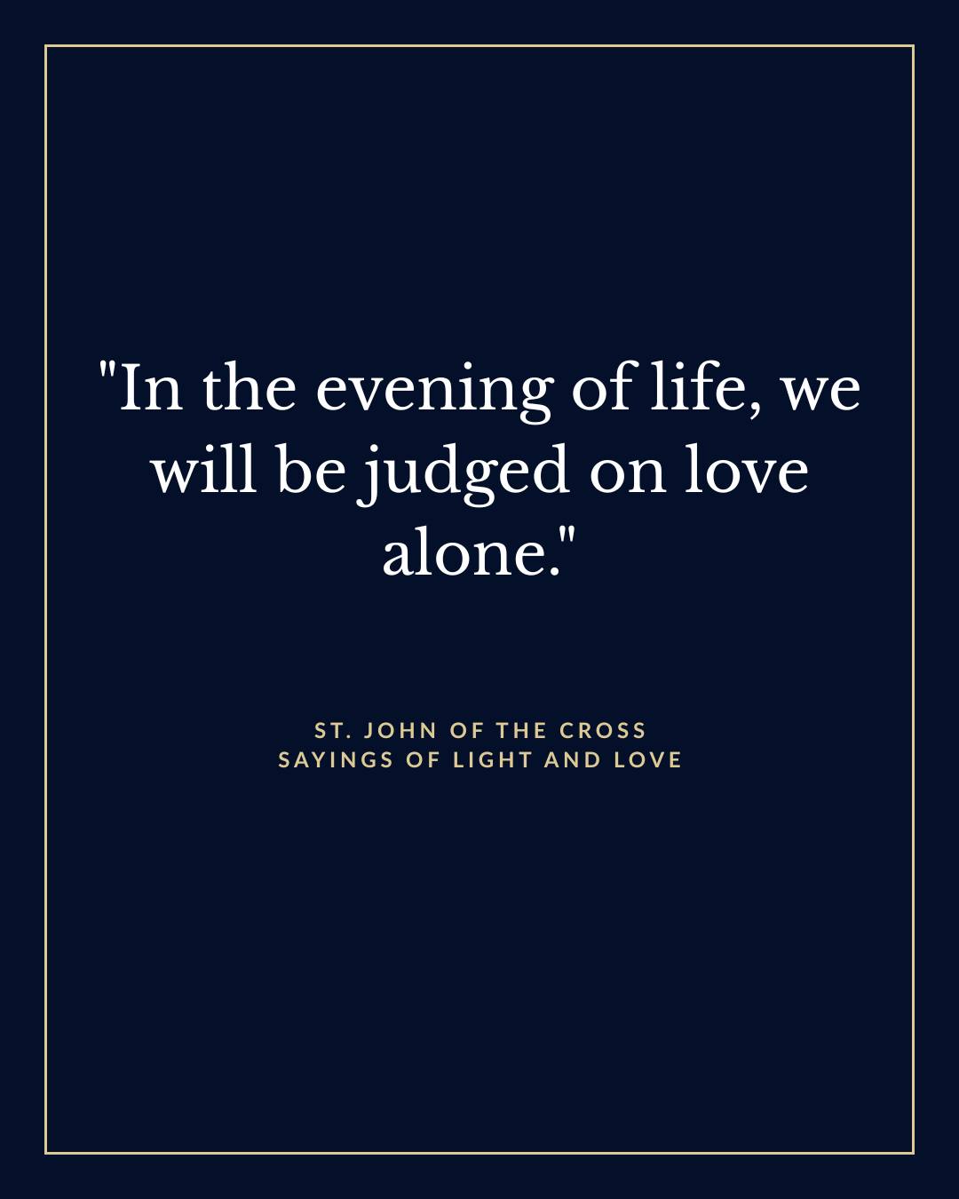 The Final Exam
We spend our lives preparing for so many tests. We worry about our careers, our bank accounts, and our reputations. But St. John of the Cross reminds us that at the end of the day, there is only one question on the final exam: How well did you love? Not how much you earned, not what you built, but how you loved.
๐ Reflection: Who needs your love today?
#StJohnOfTheCross #CatholicMystic #LoveGod #FinalJudgment #CatholicFaith #EveningOfLife #ChristianLove #Sainthood #Spirituality #FaithOverFear