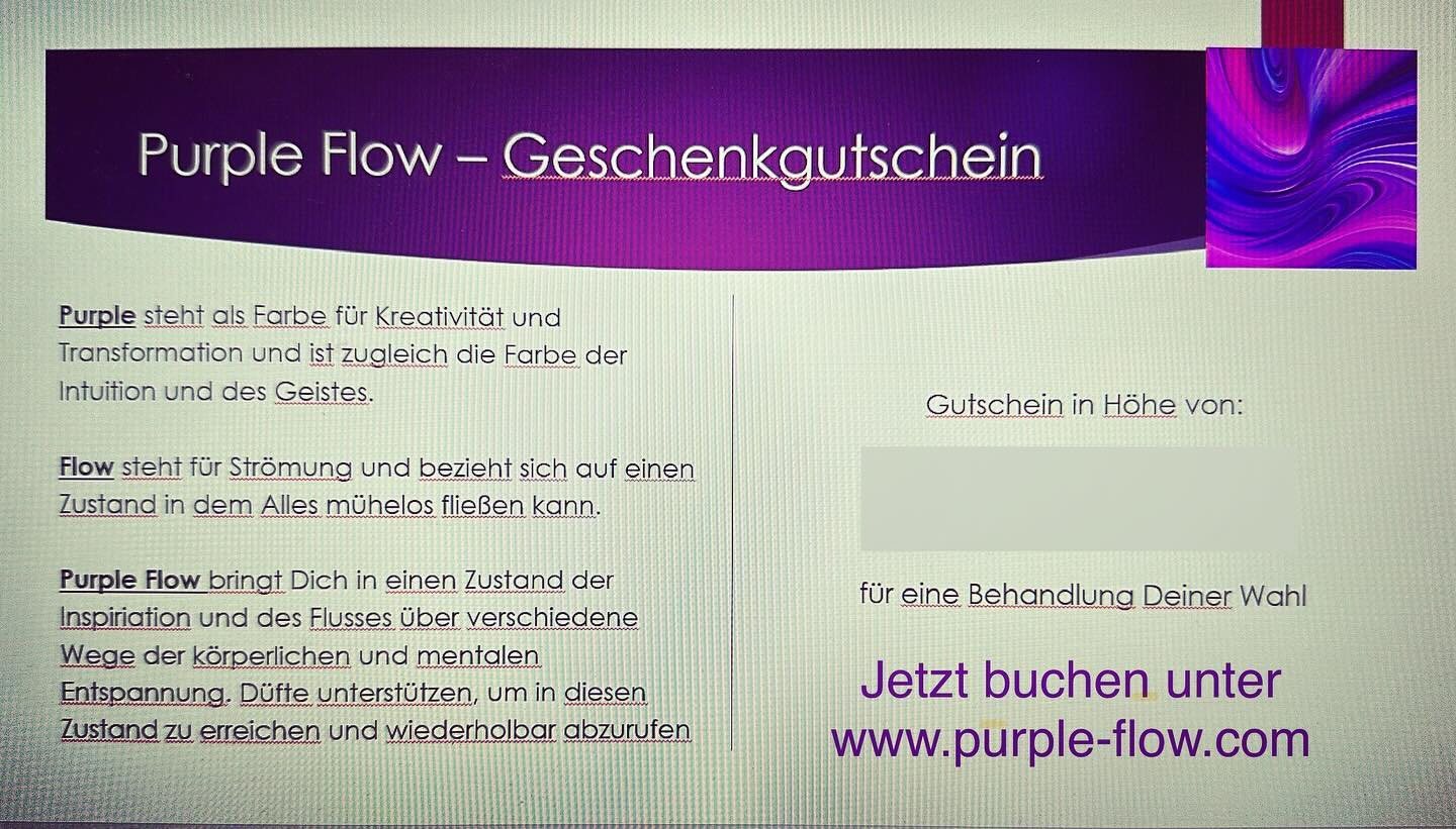 Last Minute Weihnachtsgeschenk!!!
www.purple-flow.com