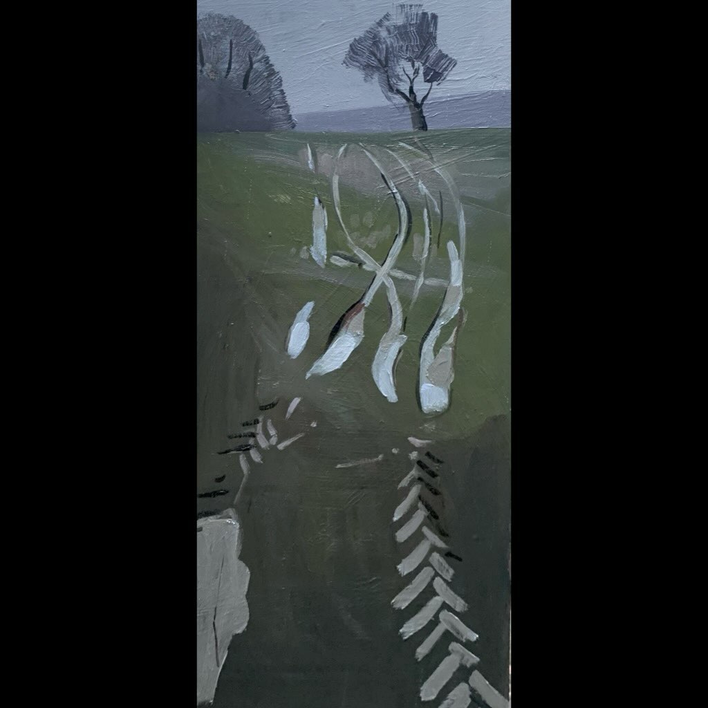 Farmers foot prints in the heavy clay filled with rain.. England in January.
@royalinstituteofoilpainters #oilpainting #englishlandscapepainting