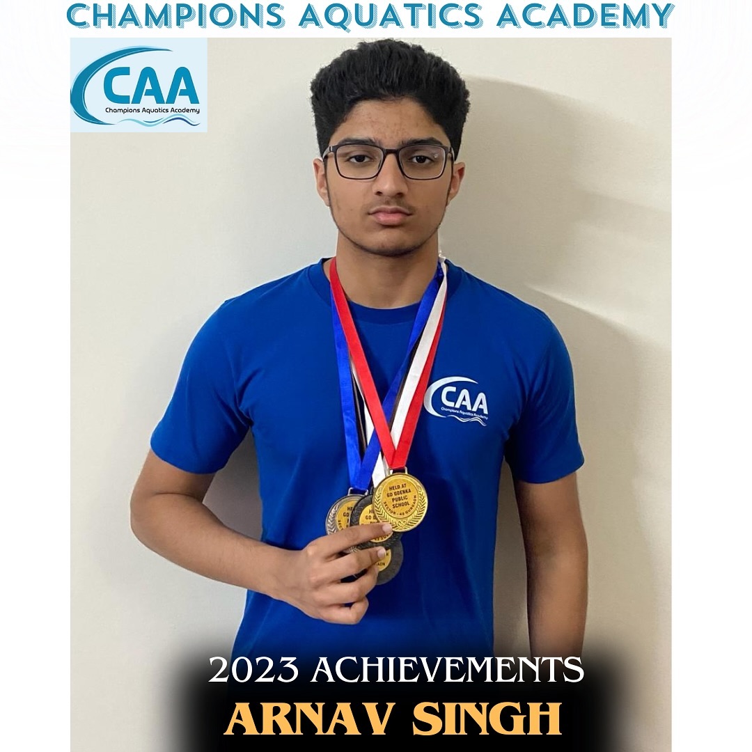 â˘Gurgaon District Championship:
1 Gold, 1 Silver , 1 Bronze
#championsaquaticsacademy