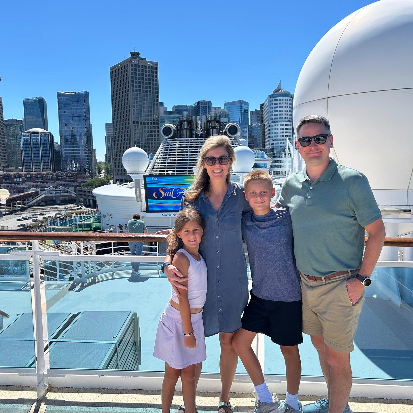 Bon Voyage! To Alaska we come. #pleasantvoyages #vancouver #princess #sapphireprincess #canada