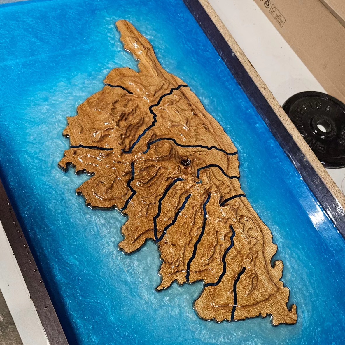 On approche du but !
#artisanatfrancais #autoentrepreneur #corsica #corse #lafabricdard #woodworking #wood #epoxyart #epoxyresin #resineprofrance