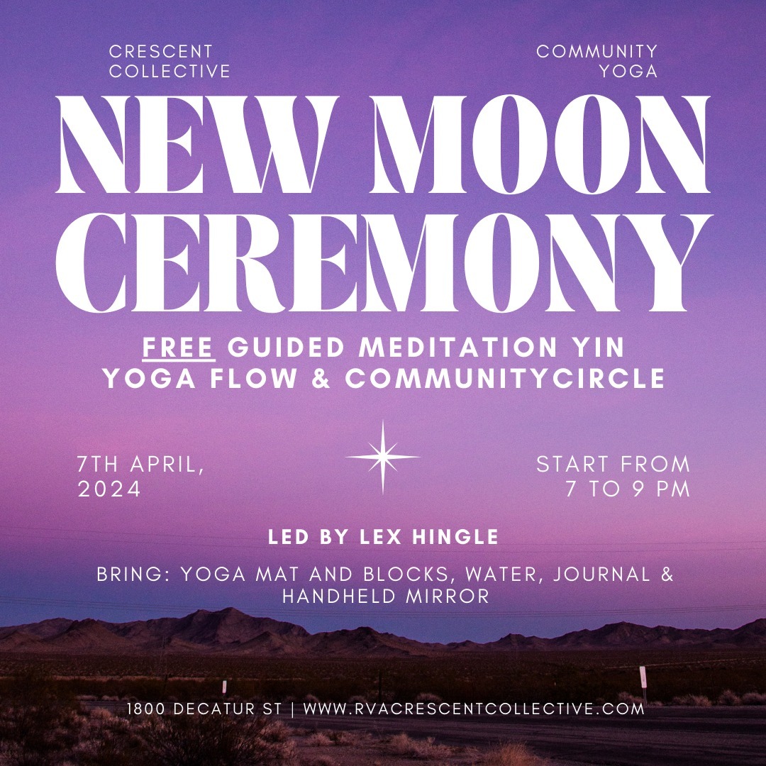 Join us for this free gathering to honor the potent energy of the new moon. This celestial event marks a time of new beginnings, offering us a blank canvas to set intentions, cultivate self-love, and manifest our deepest desires. As the moon wanes, we embark on a journey of self-discovery and transformation, guided by the themes of Self-Love, Devotion, and Manifestation.
Sunday April 7th 7-9PM
🌙 Free to attend but must register! 🌙
You can find the event page on our website with the registration link.