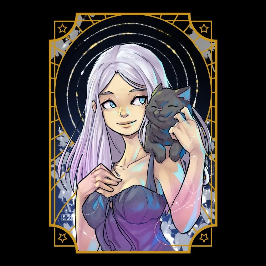 ¡Es cumpleaños de Stella, la protagonista de "Corona de estrellas"!
Y, claro, tenía que darle un día de cumpleaños que la hiciera aun más especial.
Esta bella ilustración de Stella con Sombra es creación de @pug_wizard_art. Me encantó que capturaste la escencia de los dos magníficamente, muchas gracias ♡
Esta ilustración vendrá de regalo en los libros de pasta dura como postal y separador, como agradecimiento por adquirir esa edición.
#SeleneEscritora #escritoresdeinstagram #escritoradefantasía #coronadeestrellas