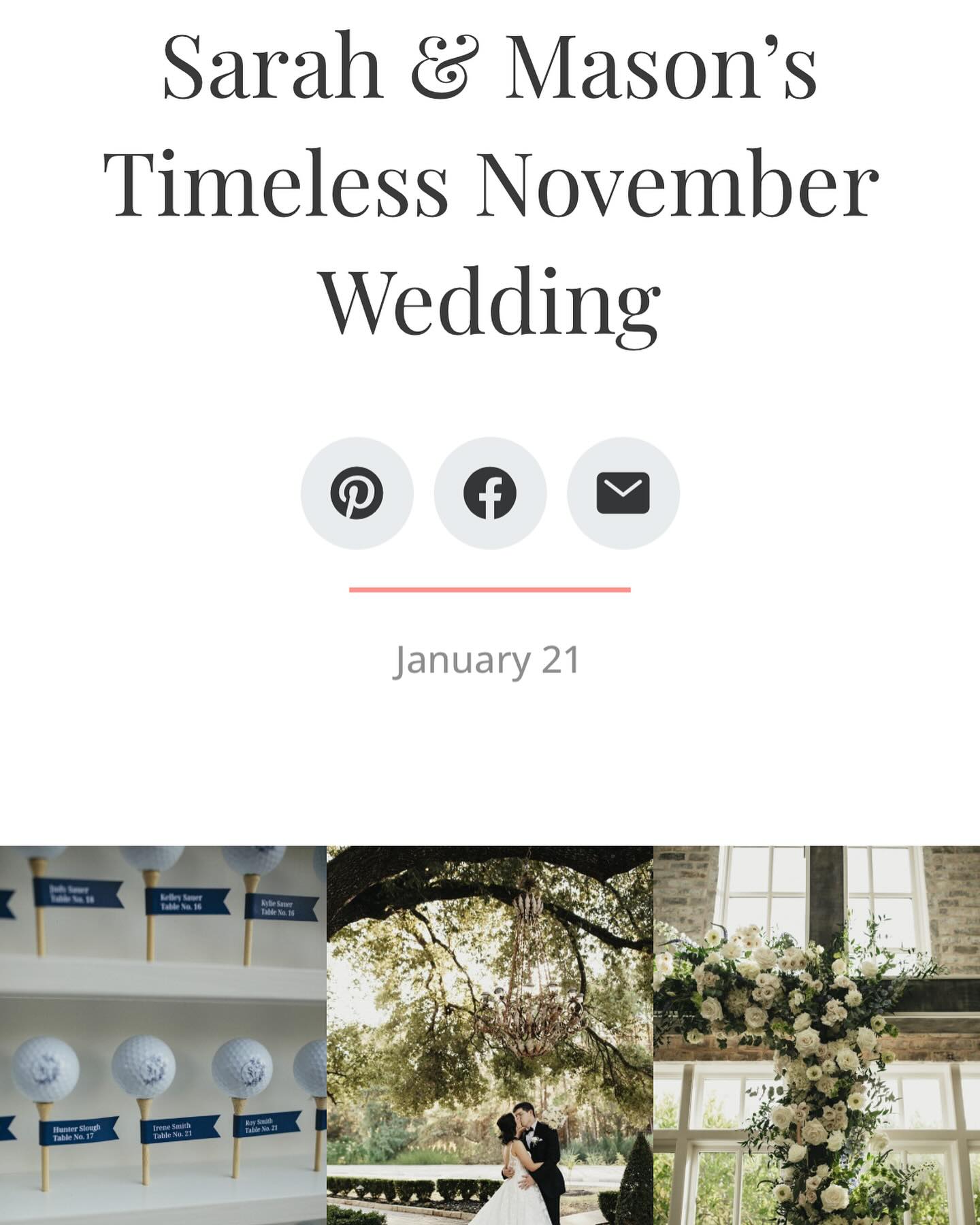 ✨ WE’RE FEELING THE LOVE! ✨
We’re beyond excited to share that one of our rentals was featured in a nationwide digital wedding publication today! 💍🤍
Designing and showcasing this handmade rental for its debut at Mr. & Mrs. Flowers’ wedding was truly an honor. This is exactly why we do what we do…creating unforgettable moments for our clients and being part of beautiful, meaningful celebrations. Crafting heartfelt experiences through our handcrafted rentals is the very heart of Cozy In Color.
Thank you to Mr. & Mrs. Flowers and the amazing wedding planner Jessica and her team who entrusted us with the big day. 🥂
📸 Featured rental: Our “Its A Par-Tee” golf-themed seating chart for Mr. & Mrs. Flowers
📍 Available now for your celebration!
#cozyincolorrentals #seatingchart #modern #wedding #FeaturedWedding #AsSeenIn #WeddingInspo #PartyRentalMagic #WeddingDetails #CelebrateInStyle
Article link below⤵️
https://houston.wedsociety.com/article/sarah-masons-timeless-november-wedding/