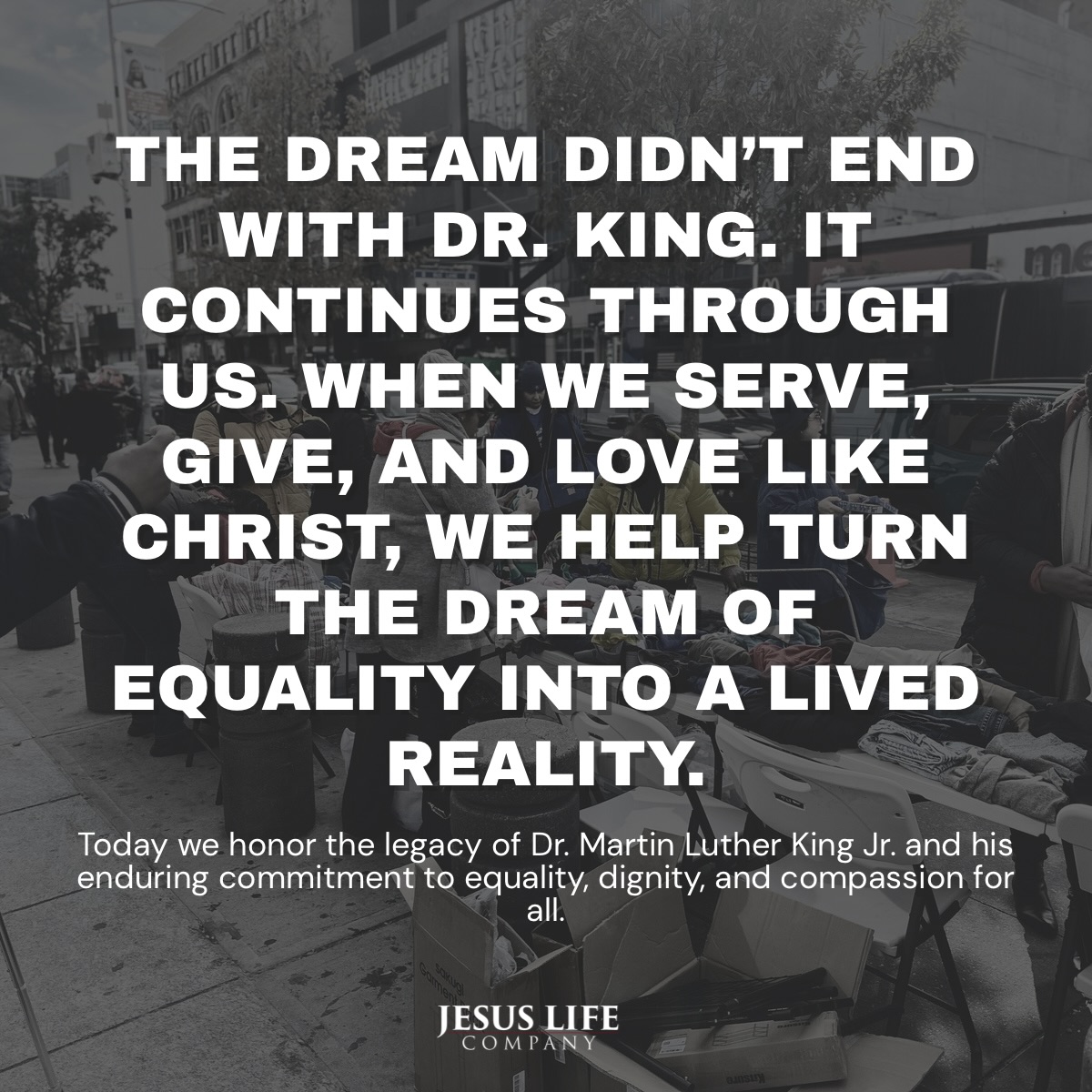 The dream didn’t end with Dr. King. It lives when we choose service over silence, love over division, and action over comfort. As followers of Christ, we are called to make equality, dignity, and compassion a lived reality.
As we step into 2026, we recommit ourselves to living out our faith publicly and purposefully. This year, we move with intention—because movement equals momentum. Grounded in love, led by Christ, and committed to serving our communities, we welcome a new year of faith in action.
#mlkday #legacyinaction #faithandjustice #lovelikachrist #servewithpurpose faithinpublic thejesuslifecompany jlcompany thejesuslife walkoutyourfaith communityimpact movementequalsmomentum 2026vision