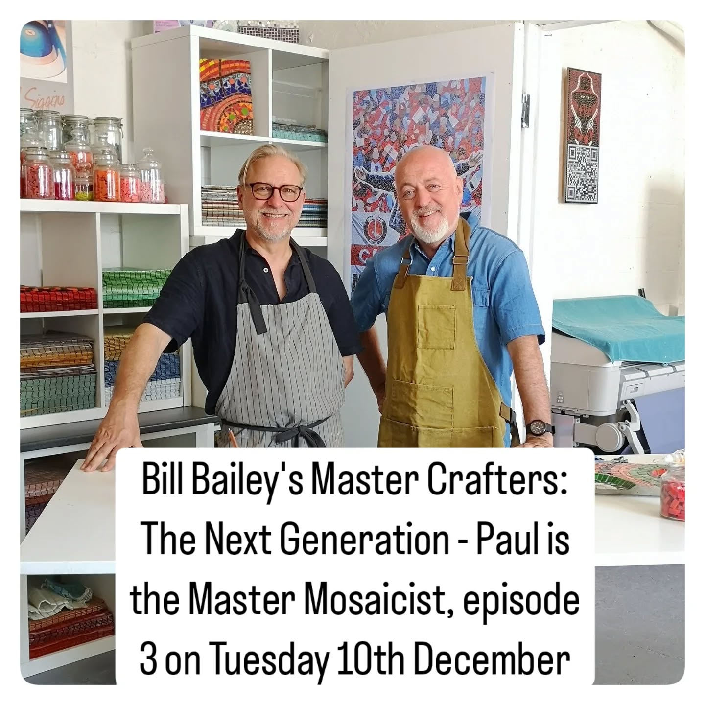 Not long now till our episode airs π
Make sure to tune in or hit record so you don't miss Paul and his excellent teaching techniques, tips and tricks β¨
Thanks again to @lovemondaytv and @skytv π
#skyarts #mastercraftsman #billbaileysmastercrafters #makingmosaics #mosaicart #mosaicschool #mosaicmaster #howtomake #tutorials #mosaicteacher #mosaicmaker #mosaico #mosaic #crafting #craftprojects #craftspeople #craftideas #arthobby #instaart