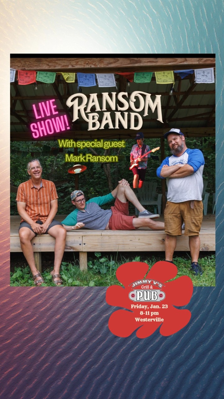 Join Ransom Band 🪩 and special guest @dr.mark_ransom 🎸🛸 for an evening of original tunes 🎶 at @jimmyvsuptown 🎵@stateofwoo will be holding down the low-end bass 💥 and @meyerdarlin will be bringing the funky drum grooves 🥁🕺
🕗 8–11 PM 🌙