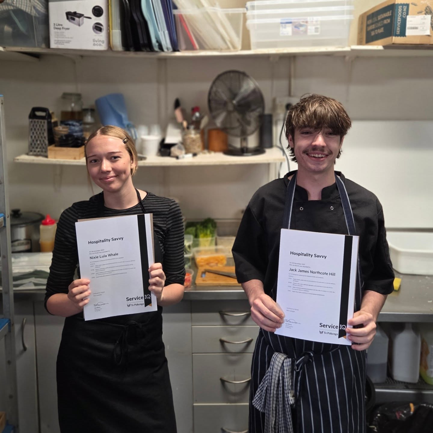 Congrats Nixie & Jack for completing their Hospo Savvy/ school credits through @serviceiqnz & Blue Ginger 🥳💙 #hospolife #blueginger