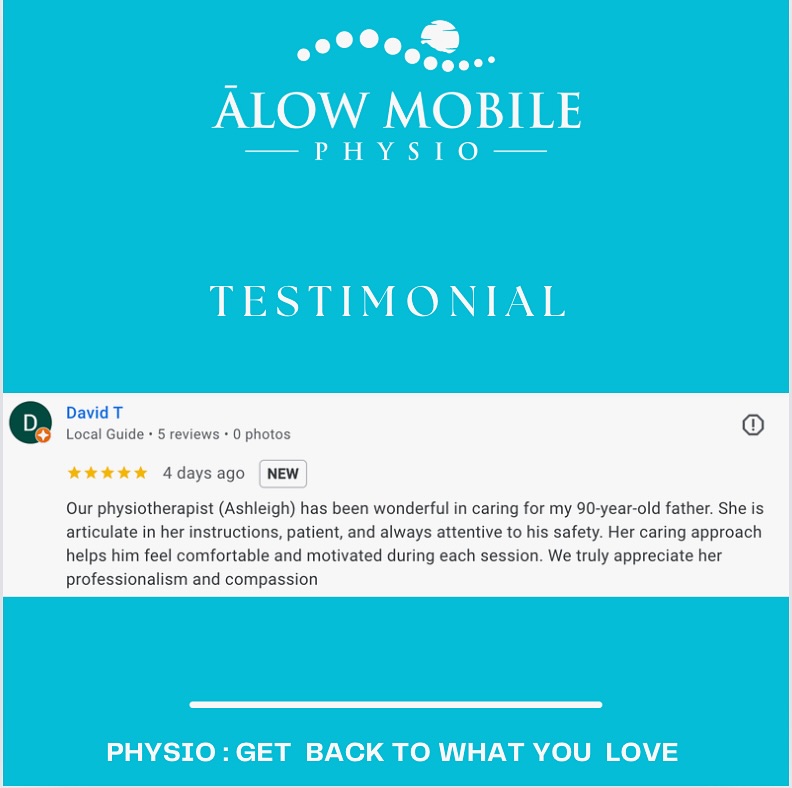 ✨ Grateful beyond words ✨
We’re truly thankful for your kind words. Caring for everyone in our community is at the heart of what we do—every stage of life deserves respect, patience, and quality care 🤍
We believe you’re never too old to build strength, regain confidence, and move with less pain.
Seeing our clients feel stronger, safer, and more independent in their own homes is why we love what we do every day.
Thank you for allowing us to be part of your journey.
Your kind words remind us that compassionate, personalised care really makes a difference.
👉 If you or a loved one could benefit from mobile physiotherapy at home, send us a DM or book your session today.
Let’s keep you moving.