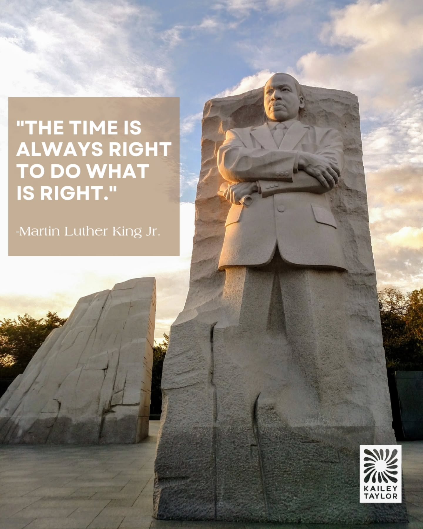 The time is always right. A reminder that doing what’s right doesn’t require perfect timing—just courage. Honoring Dr. King’s legacy, leadership, and unwavering commitment to justice and humanity, today and always.
.
.
.
#mlkday #dowhatisright #realtorkailey #livelifeinbend #equality