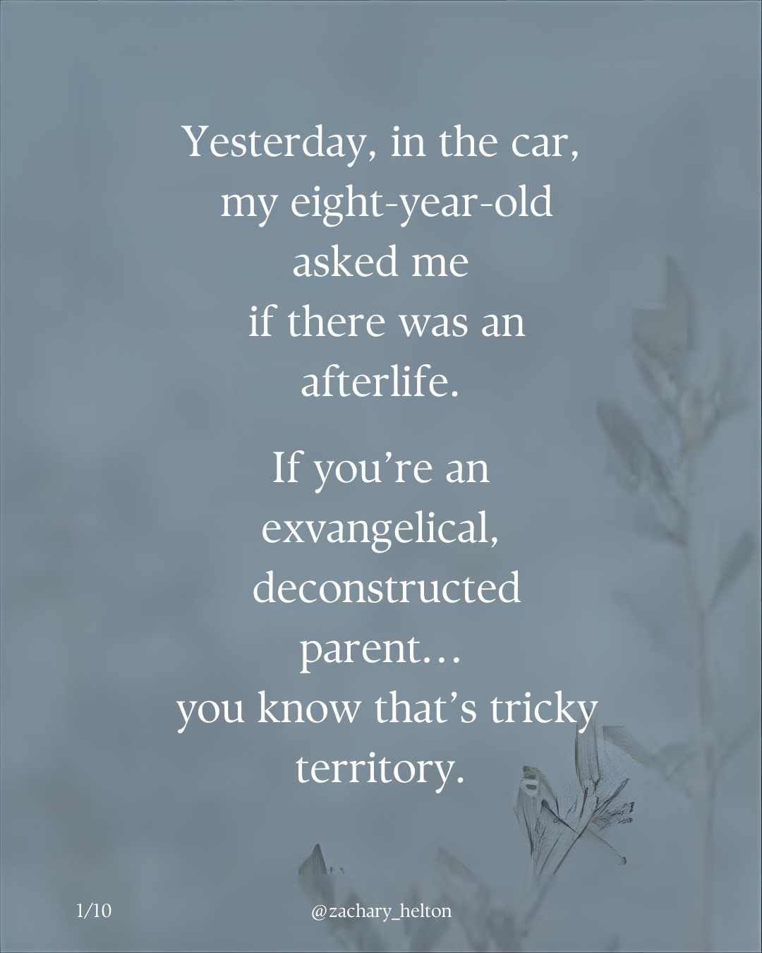 A conversation that reminded me that deconstruction parenting isn’t about having perfect answers—it’s about staying present without handing down my own fear or false certainty. My post-evangelical faith is messier, but it’s also more spacious, and that’s what I want to offer my kids. #exvangelical #deconstruction #parenting #afterlife