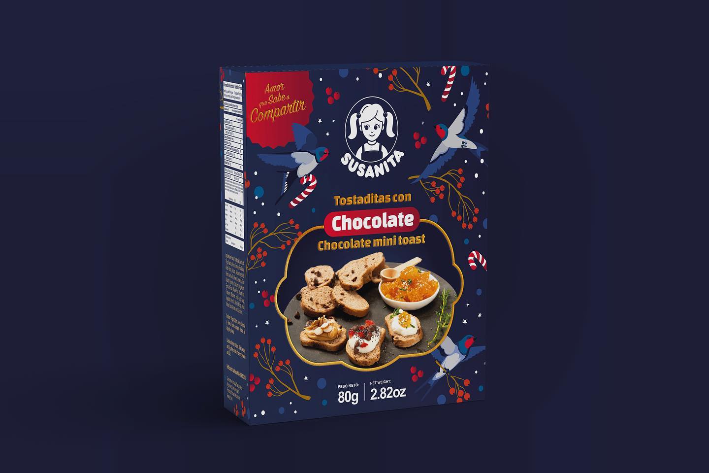Packaging edición especial Navidad 2021 para @tostaditossusanita por @itsnowstudio ••• #packagingdesign #packaging #branding #webuildbeautifulbrands