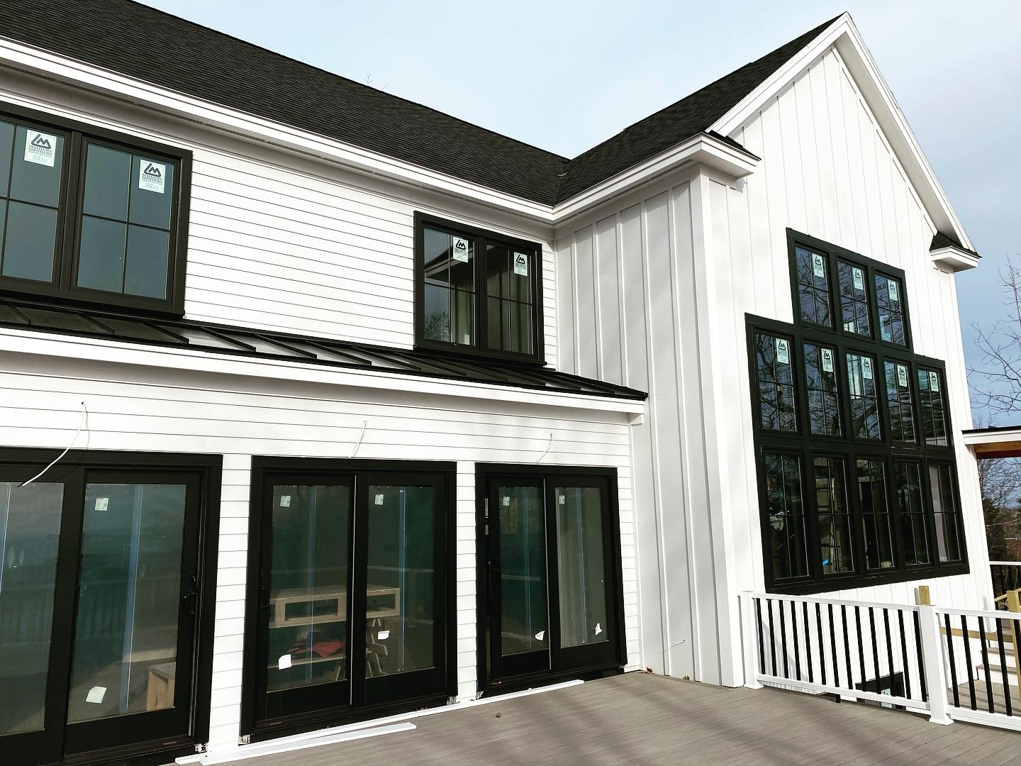 This incredible board and batten siding is highlighted by the black framed windows.
.
.
.
#boardandbatten #blackwindows #mainebuilder #coastalhome #buildersofinsta