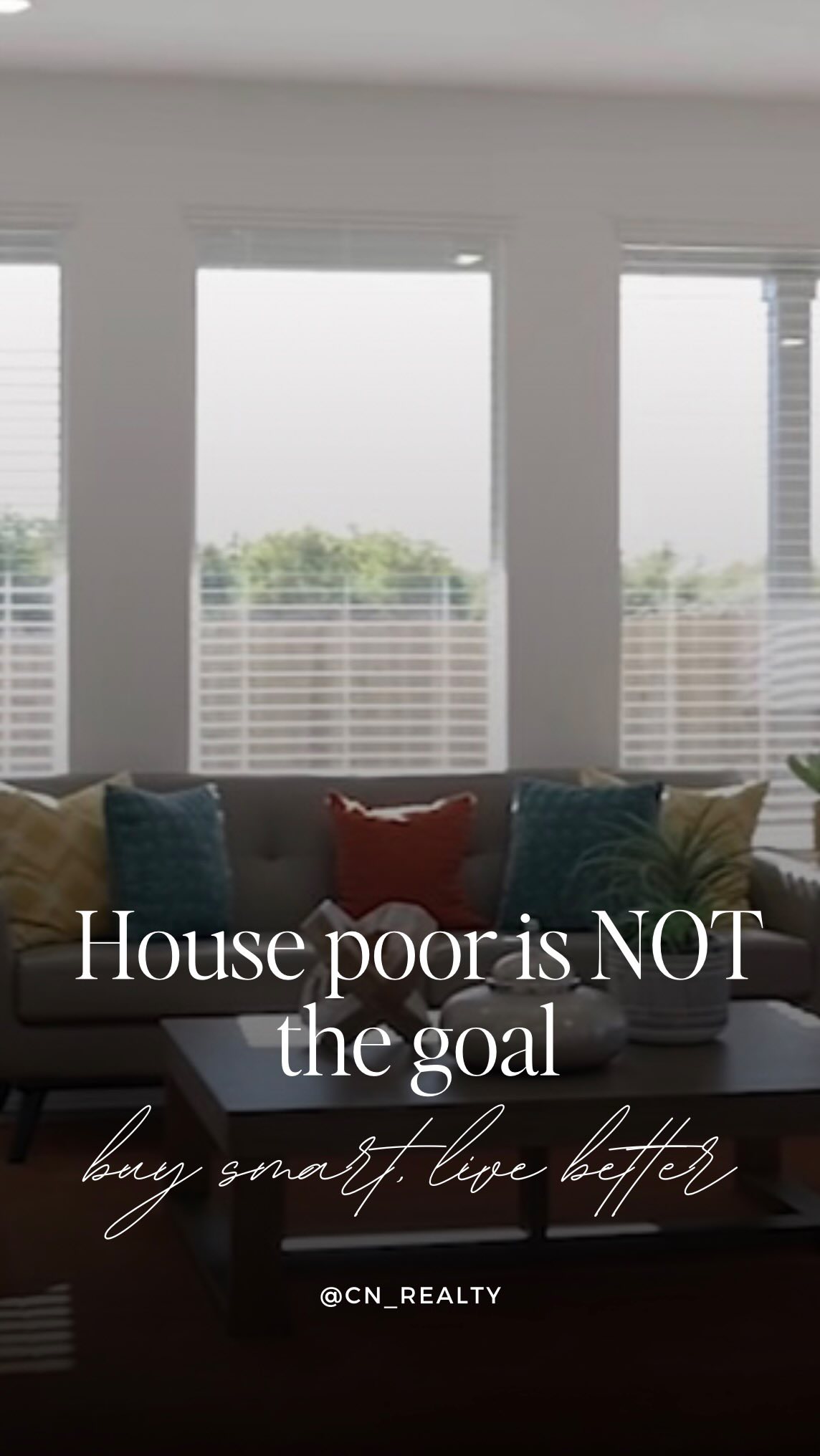 Buying a home in 2026? Please read this before you sign anything.
A bank pre-approval only tells you what you can borrow ā not how youāll actually live. And in todayās market, becoming āhouse poorā is one of the fastest ways to drain the joy right out of homeownership.
Hereās how I help my clients protect their lifestyle and their sanity šš¼
The 30% Rule + The Gap Method
1ļøā£ The Math
Take your gross monthly income and multiply it by 0.30.
That number is your absolute max for mortgage, taxes, and insurance combined.
2ļøā£ The Test
If your current rent is lower than that target payment, donāt just trust the lender and hope for the best.
The Gap
Take the difference between what you pay now and what you could pay ā and move that amount into a separate savings account the day you get paid.
Why 60 days?
Because life happens.
If you canāt comfortably live without that āgapā money for two full months, that price point isnāt the right fit yet ā and thatās okay. Use that extra cash to strengthen your down payment instead.
Your home should feel like a safe place, not a constant source of stress.
Thatās how you build long-term happiness, not just buy a house. š”āØ
CANDICE NEWMAN | CN REALTY | CalDRE 01924842
#ranchocucamonga #ranchocucamongarealestate #upland #inlandempirerealestate #uplandrealestate #claremont #ranchocucamongarealtor #buyersagent #inlandempirerealtor #sellersagent