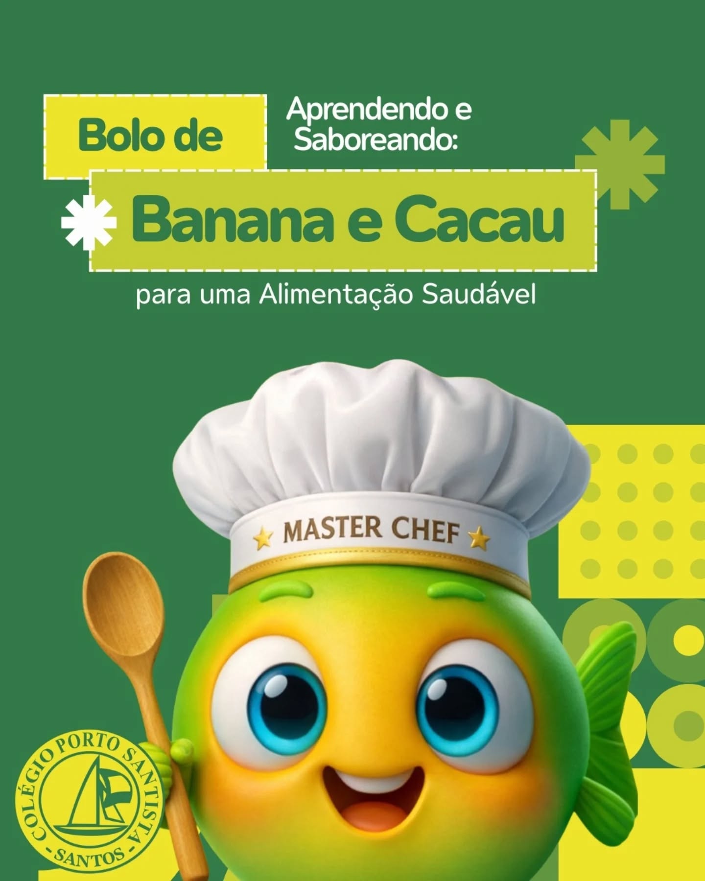 🍰 *Bolo Saudável na Área!* 🥰
Que tal um bolo delicioso e saudável para começar a semana? No Colégio Porto Santista, a criatividade e a saúde andam de mãos dadas! 😄
#ReceitaSaudável #BoloFit #ColégioPortoSantista #ComidaSaudável