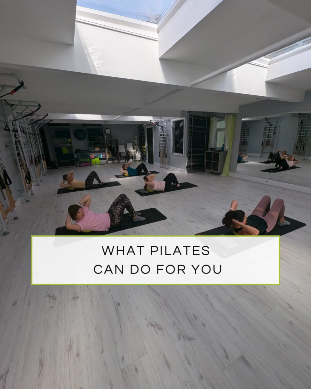 Watch this 30 second video to discover the benefits of doing regular Pilates. Whatever fitness level you are at, we can accommodate you.
#pilatesnearme #smallgrouppilates #pilatesmatwork #reformerpilatesstudio #gentlepilates #upminsterpilates #privatepilates