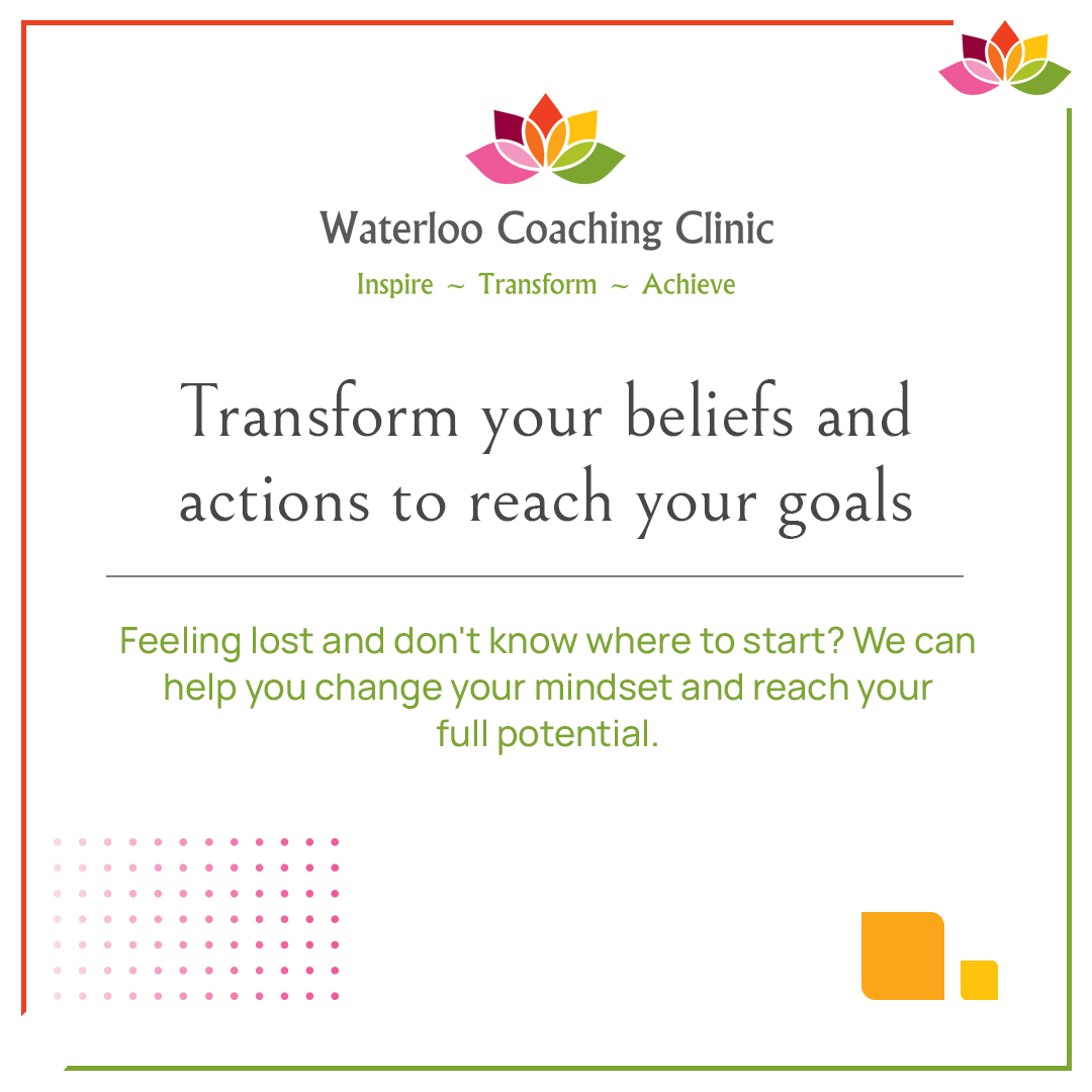 Transform your beliefs and actions to reach your goals. Feeling lost and don’t know where to start? We can help you change your mindset and reach your full potential. Message us today and schedule a complimentary one-hour coaching conversation to determine if Waterloo Coaching Clinic is right for you.
#entrepreneur #waterloo #coaching