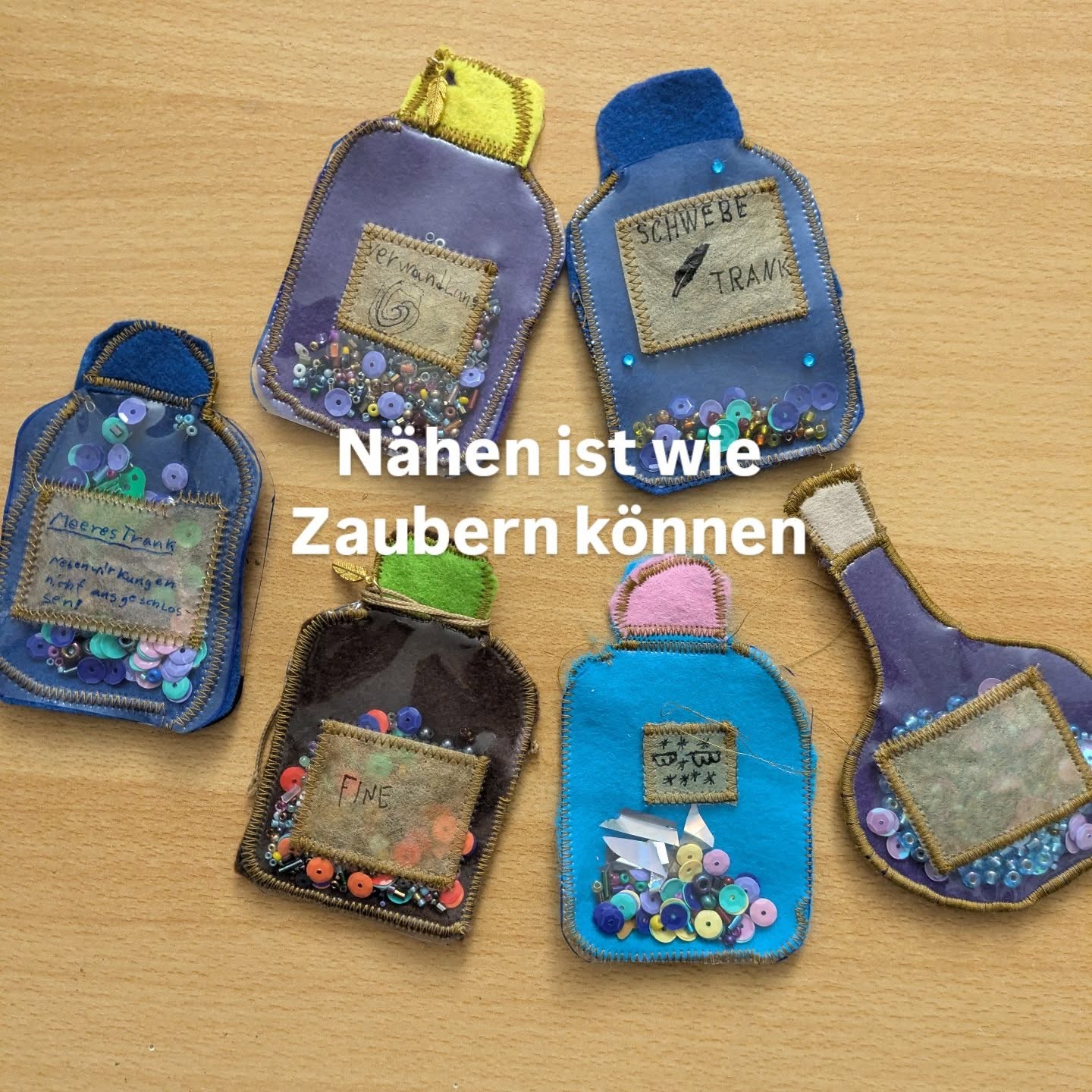 Heute haben wir im bastelkurs für Kinder zaubertränke genäht
#bastelkurs #magie #Gohlis