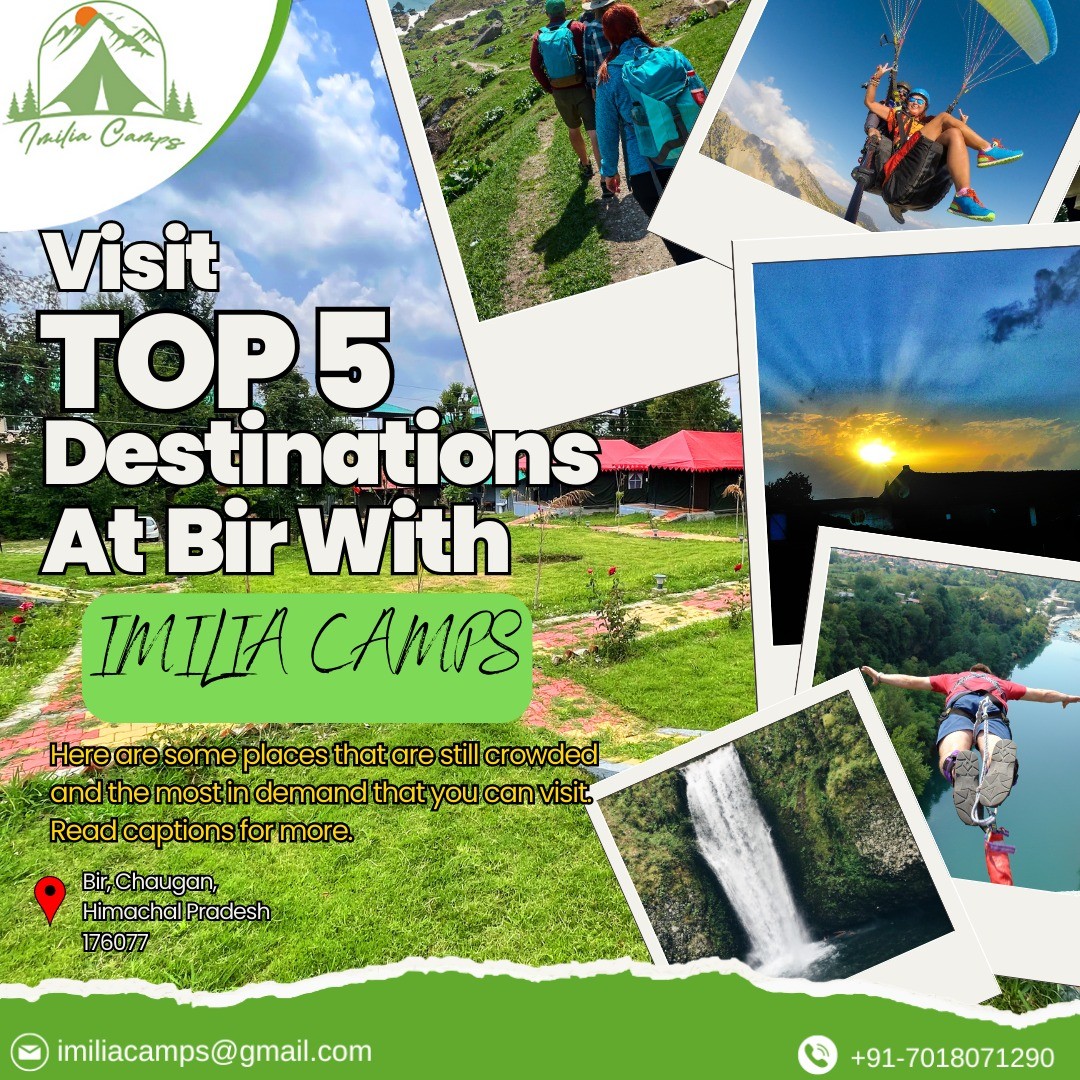 In the heart of Himachal Pradesh, a secret waterfall awaits, hidden from the world. The adventure begins with a heart-stopping bungee jump, followed by a trek through rugged terrain. At the waterfall, nature's grandeur unfolds, its cascading waters a tranquil masterpiece.
But the thrill continues. Paragliding offers a bird's-eye view of the Himalayan landscape, a breathtaking tapestry of valleys and peaks. As day ends, a mesmerizing sunset bathes the mountains in hues of gold and pink, a fitting finale to an unforgettable day of adventure and beauty. Himachal Pradesh's secret waterfall is an invitation to explore, to soar, and to be enchanted.
Nestled by Himachal's secret waterfall, Imilia Camps offer a haven of comfort amidst wilderness. After thrilling adventures like bungee jumping and paragliding, retreat to cozy tents. Immerse in nature's serenity and relish delectable cuisine that tantalizes your taste buds. The perfect end to a day of excitement and exploration.
Book Now Call us +91-7018071290
#HimalayanHideaway
#SecretWaterfallAdventure
#ThrillSeekersParadise
#BungeeJumpingBliss
#TranquilTrekking
#ParaglidingPanorama
#SunsetMagic
#ImiliaCampsRetreat
#NatureLoversDelight
#CulinaryJourney
#HimachalWonders
#AdventuresUnveiled
#EscapeAndExplore
#SerenityAmongstMountains
#UnforgettableExperiences
#imiliacamps
#imiliacamp