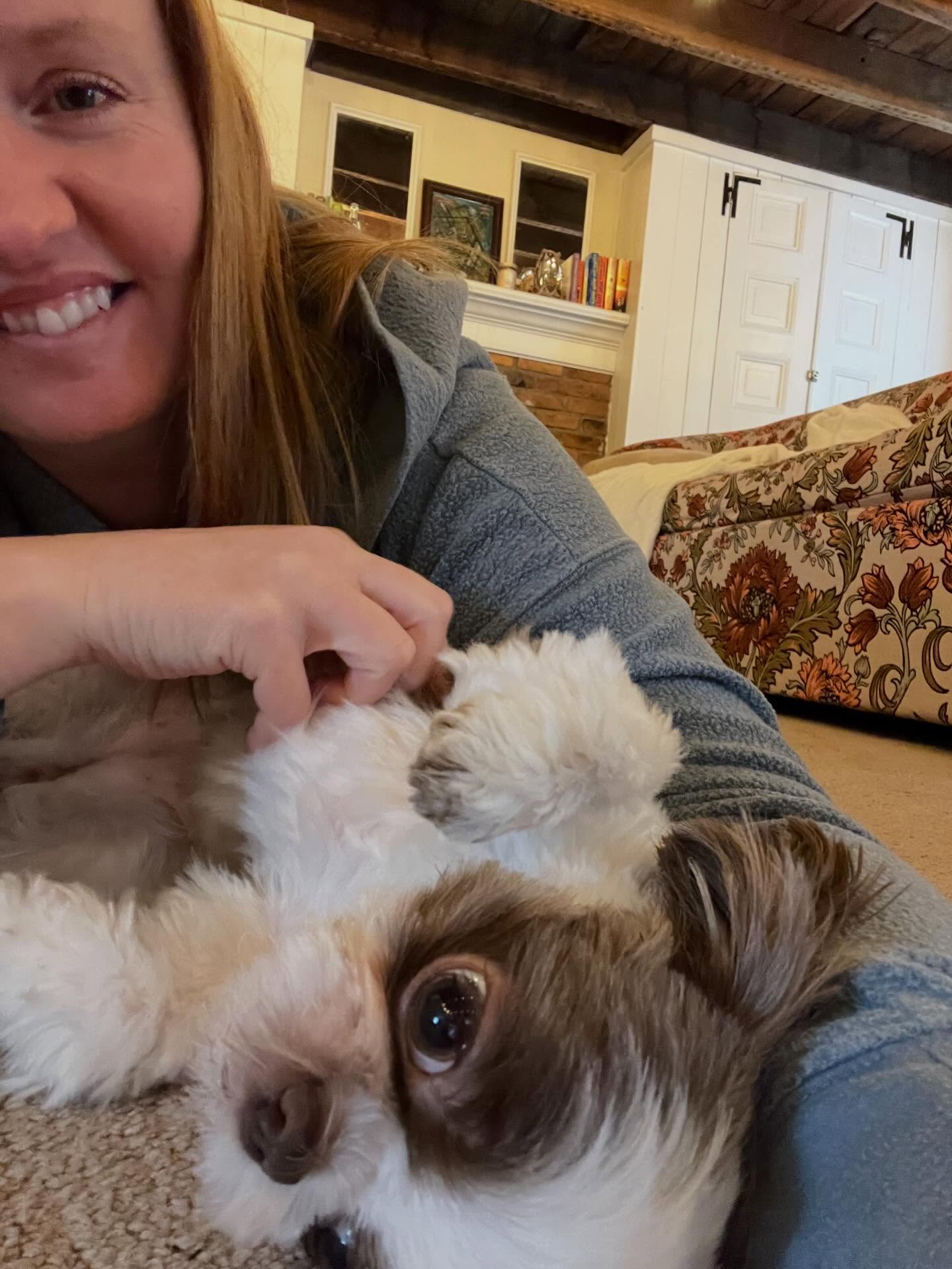Too cold to strut, so we stayed in and made it a belly rub kind of day
Penelope was more than happy to trade her walk for playtime, cuddles, and alllll the love.
#dogwalkingservices #richmondindiana #centervilleindiana #middayvisit