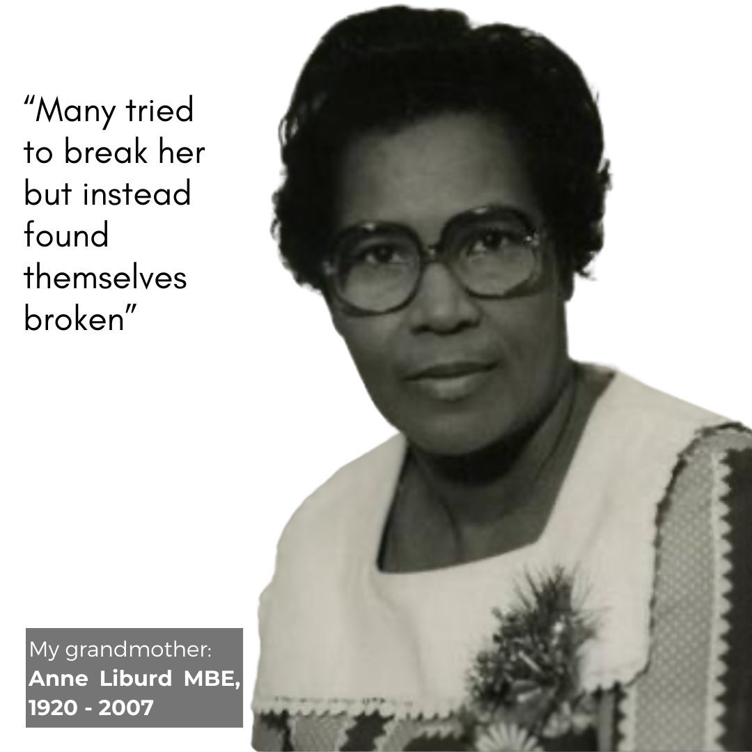 Honouring the strong female leaders in my family this International Woman's Day. My grandmother, Anne Liburd MBE (12 Dec 1920 – 13 Sep 2007), a Kittitian women's rights activist and president of the National Council of Women in St. Kitts. She led programs for women's skills and was the first president of the Federation of Labour Women.
Grateful to all the strong women leaders in my life who have impressed me with their example of grace under pressure and loving service. #InternationalWomensDay #WomenEmerging #WomenLeaders #FamilyLegacy 🙏🏾