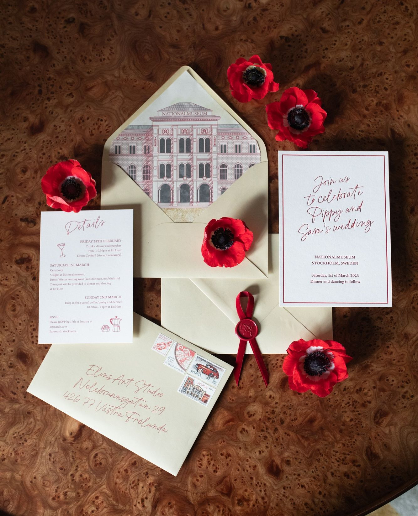 All the little details, coming together.â
â
Planning, design & florals: @avenieventsâ
Stationery: @elinsartstudioâ
Photographer: @cecelinatornbergâ
Second shooter: @brandwoldâ
Hair & Make-up: @heidigarciamakeupâ
Venue: @etthemâ
DJ: A friend from Londonâ
Band: The groom's band all the way from London @dontfreakoutâ
â .â
.â
.â
.â
.â
#stockholmweddings #stockholmweddingplanners #europeweddingplanners #luxuryweddingplanners #luxuryeventplanners #luxuryevents #weddingstationery #stationerydesign