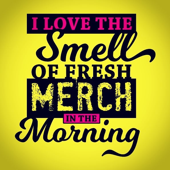 Well, to be honest...I love the smell of fresh merch anytime. đ¤Ŗđ #merchdesign #merch #typography