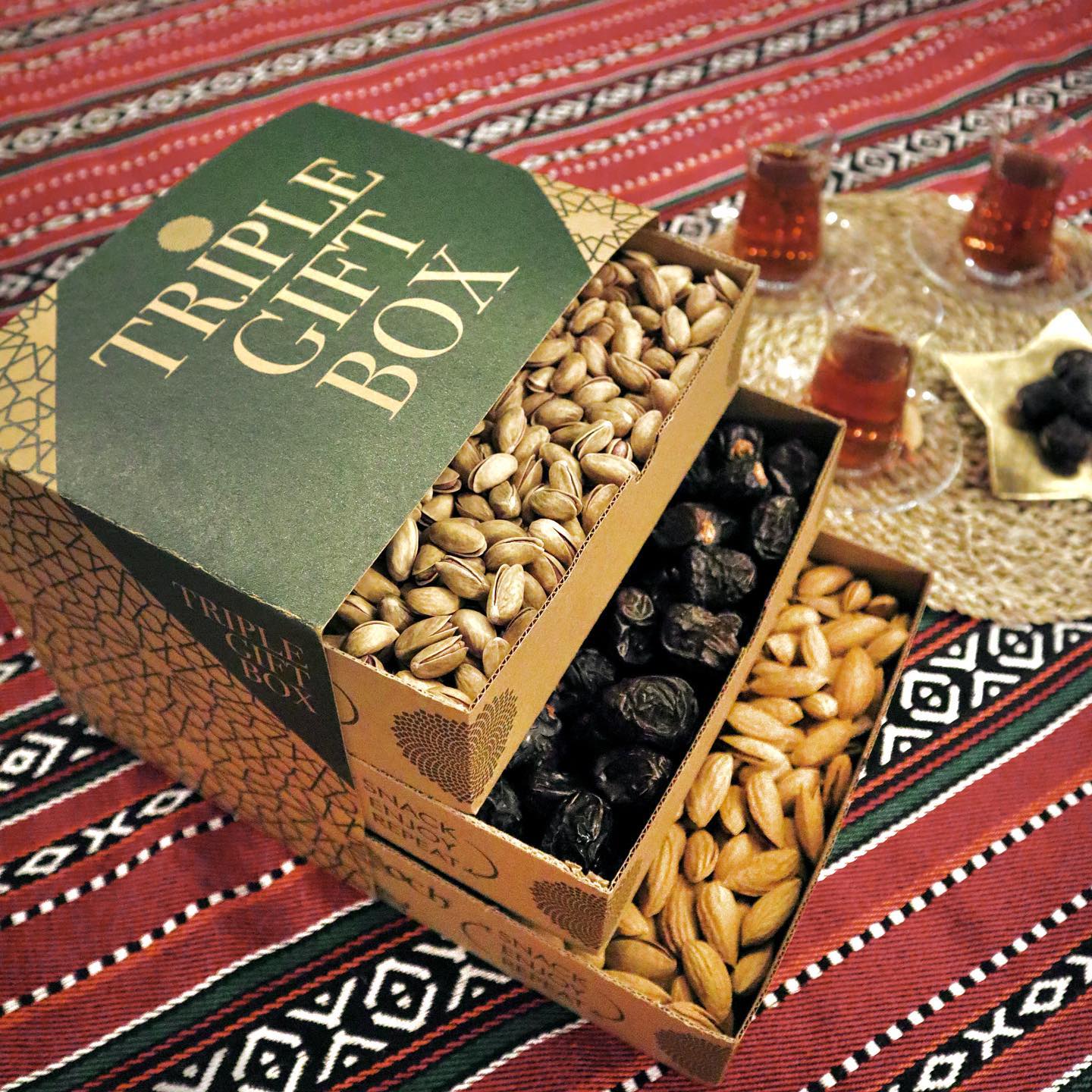 EID GIFT BOX
Treat your loved ones with an amazing Triple Eid Gift box.
Arriving just in time for Eid al-Fitr!
Order NOW to get it NEXT day!
RAMADAN KAREEM and EID MUBARAK!
#koch #sunflowerseeds #nuts #dates #snacks #food #foodie #snack #yummy #instafood #foodstagram #snacktime #foodblogger #delicious #healthyfood #foodlover #tasty #foodies #breakfast #sweets #healthy #foodiesofinstagram #healthysnacks #love #instagood #vegan #healthylifestyle #rasalkhaimah #uae #2022